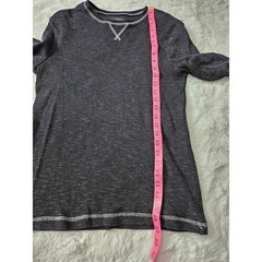 No Boundaries Men L Waffle Knit Thermal Shirt Contrast Stitch Y2K Grunge