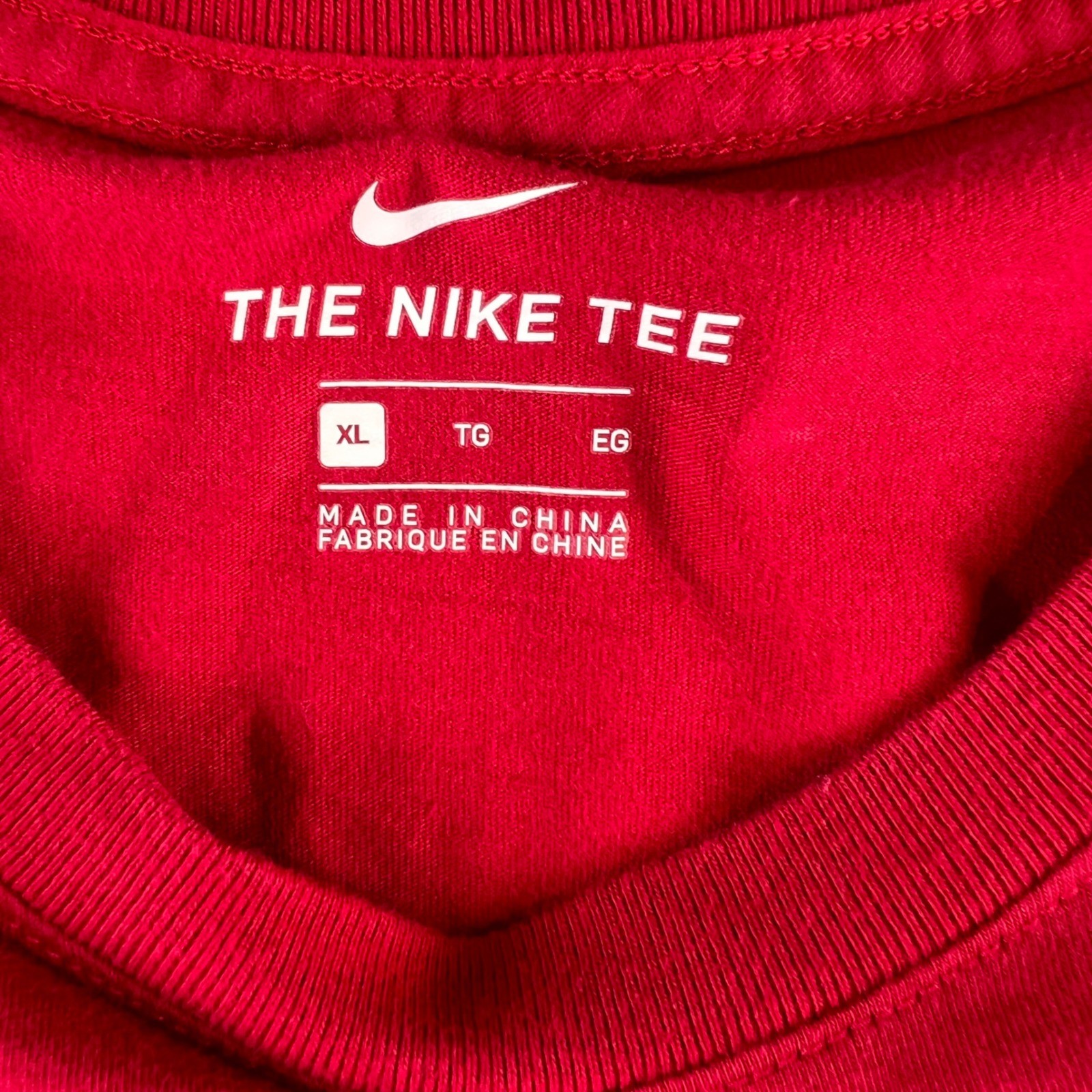 Nike Air Long Sleeve T-Shirt Men's Red Black Chevron Graphic Tee XL gallery