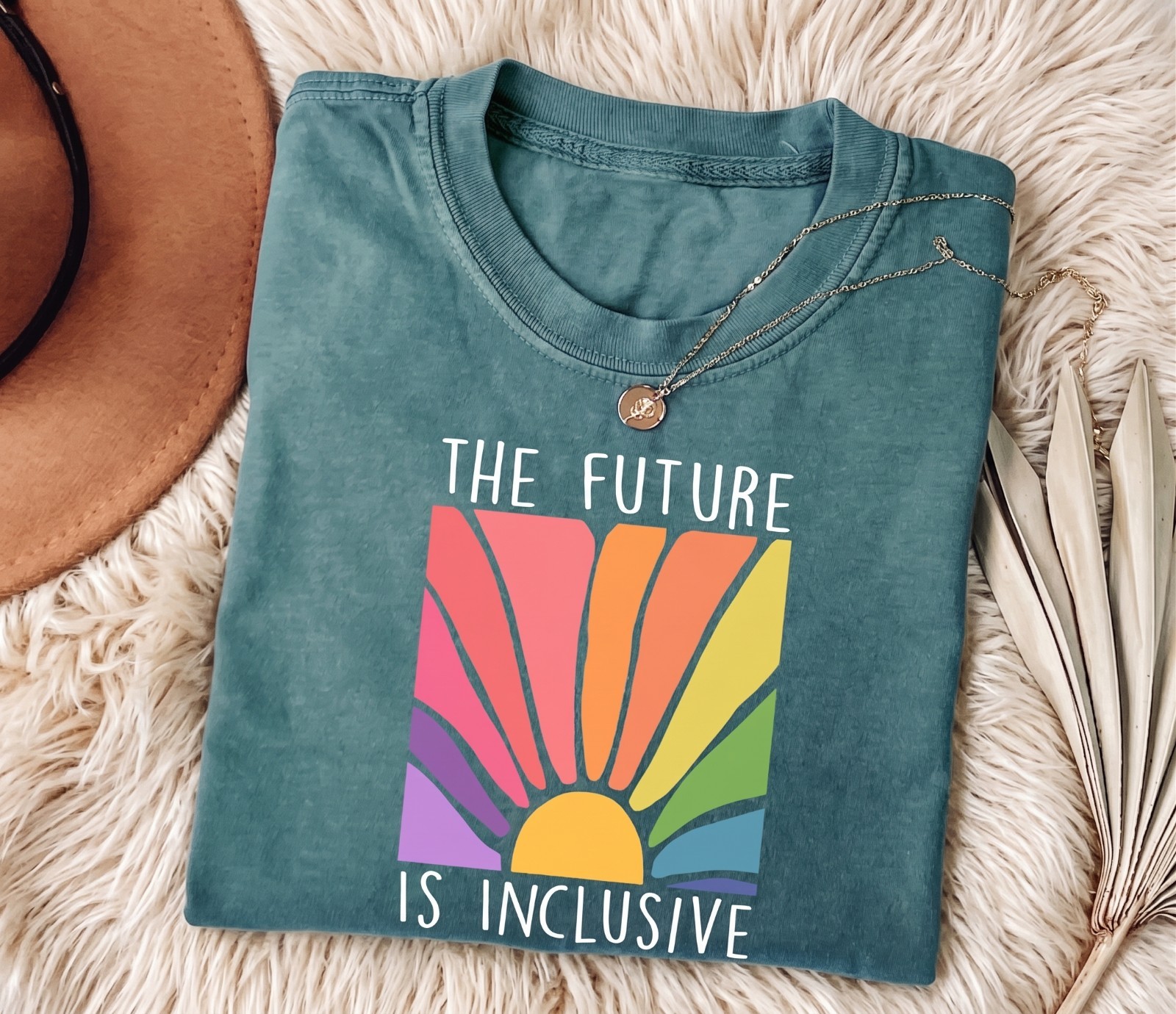 Comfort Colors The Future is Inclusive Shirt, Rainbow Shirt, Human Rights Shirt