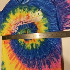 Gildan Clearwater Beach Florida Fluro Tye Dye Medium