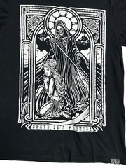Killstar Grim Reaper Tarot Card Black Short Sleeve Shirt Unisex Adult Large