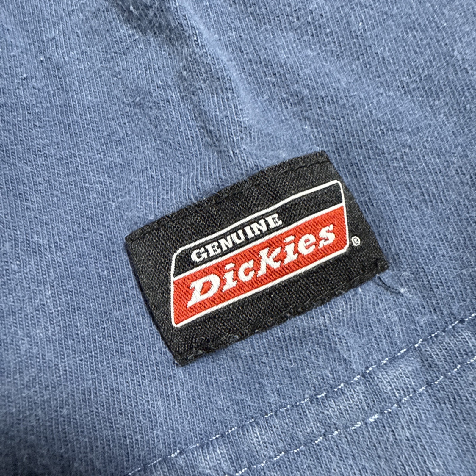 Genuine Dickies T-shirt Men 3XL Blue Solid 100% Cotton Work Utility Pocket gallery
