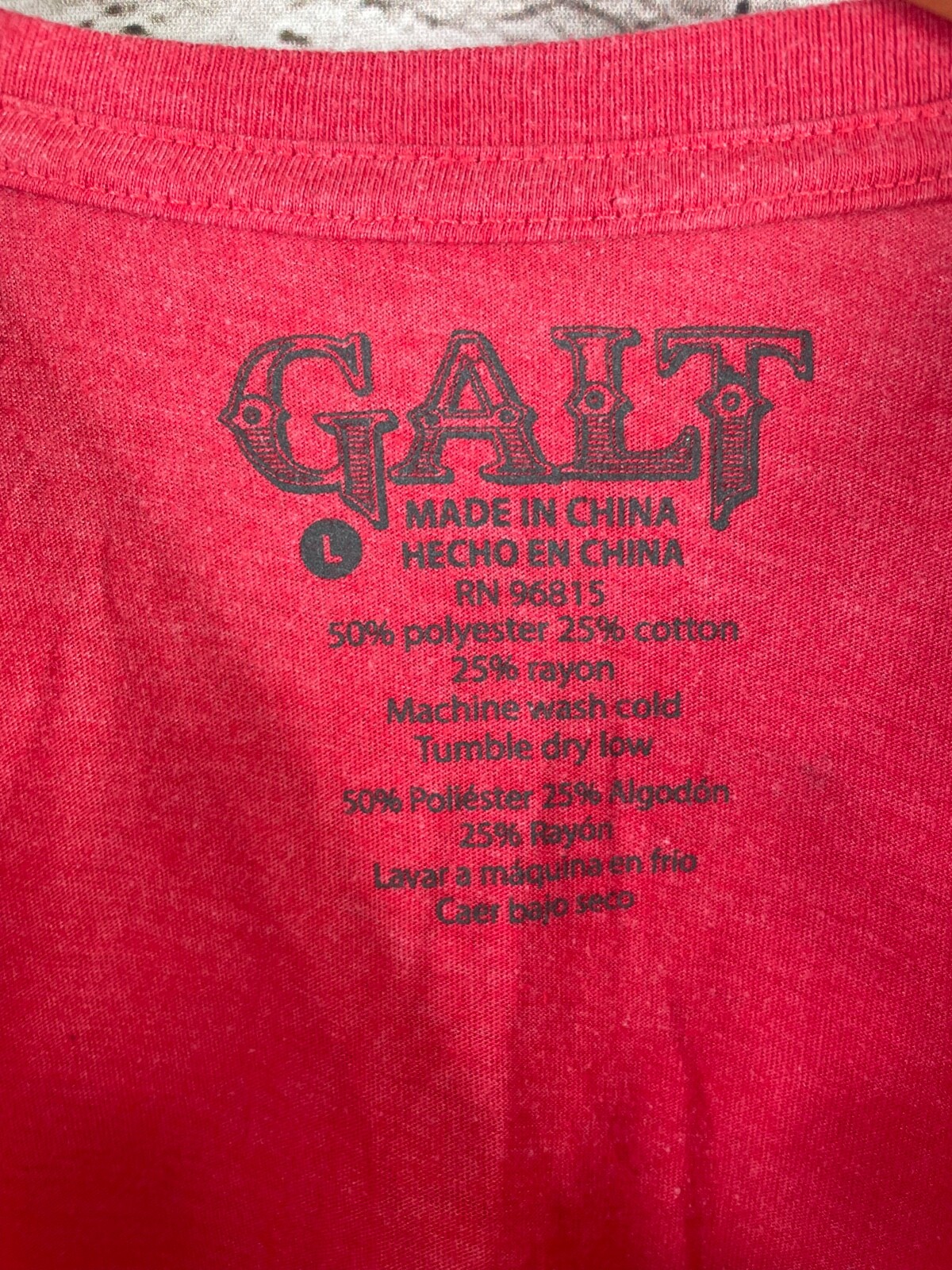 Galt Men's Large Red Proud to be American Eagle Graphic T-Shirt gallery
