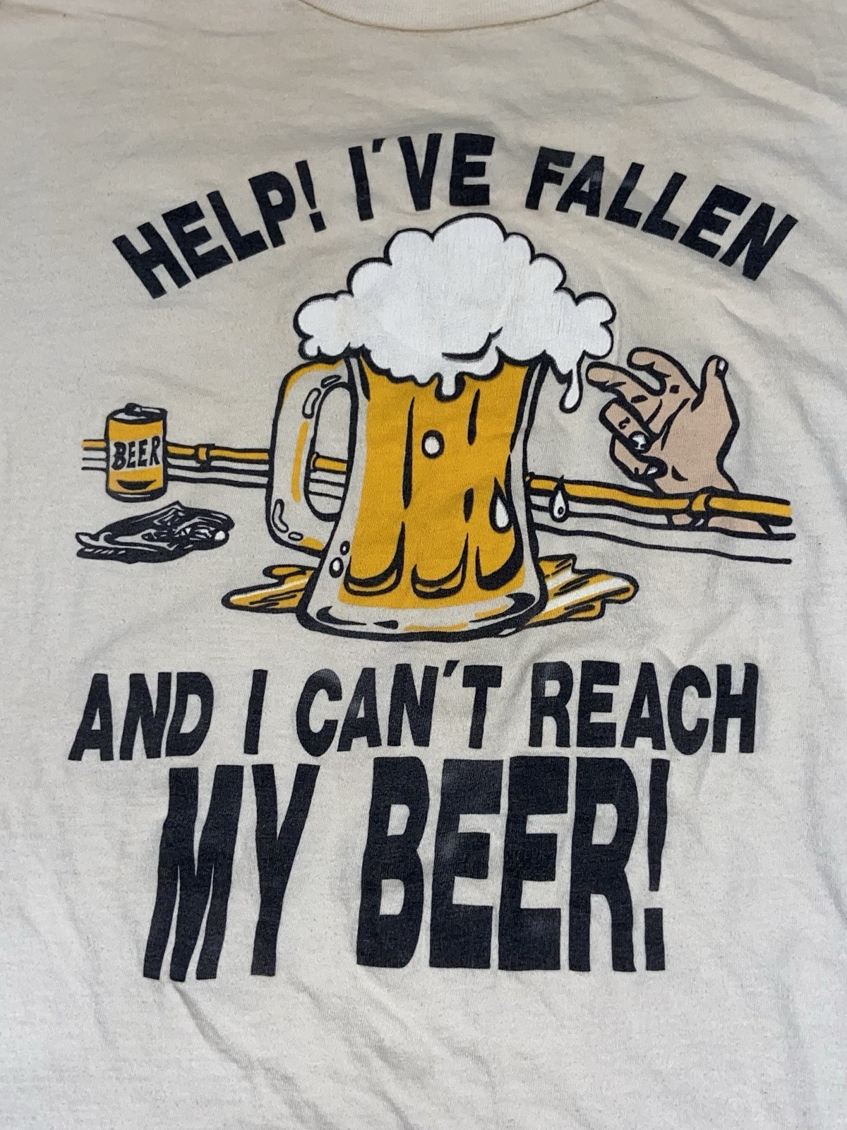 Vintage Beer T-Shirt Mens size XL USA Alcohol Promo Funny Parody 80s Tee Rare gallery