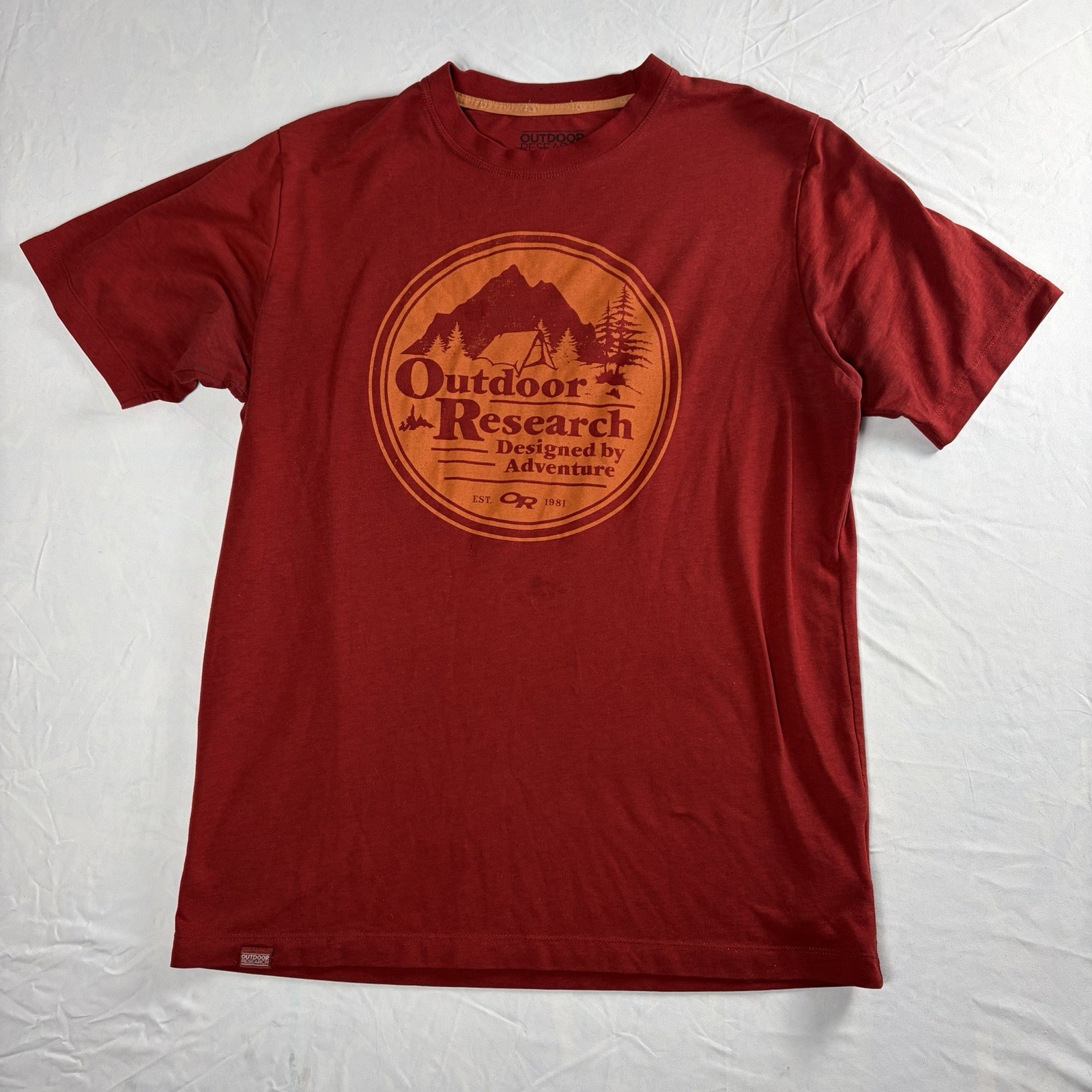 Outdoor Research Men’s Short Sleeve T-shirt Size Medium Burnt Orange-flawed