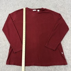 Covington Long Sleeve Pullover Ribbed Knit V-Neck Shirt Fits Men’s Sz Large Red
