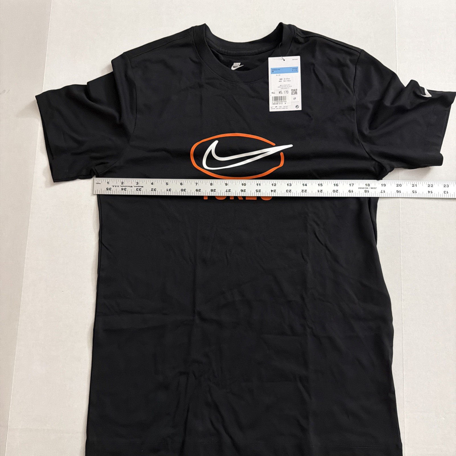 Nike Tokyo Japan Exclusive Swoosh Black Orange T Shirt Size Medium. IB8036-010 gallery