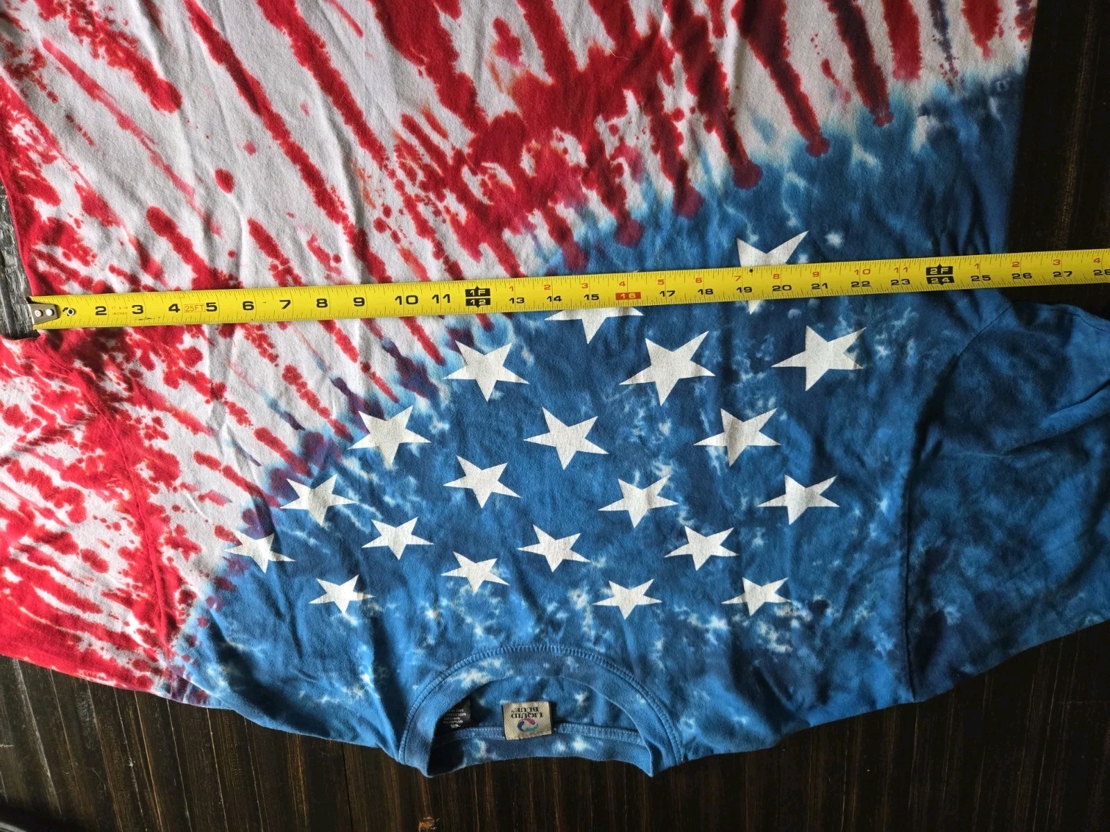 Liquid Blue American Flag Tie Dye USA All Over Print 2XL BIG Red White Blue NWOT gallery