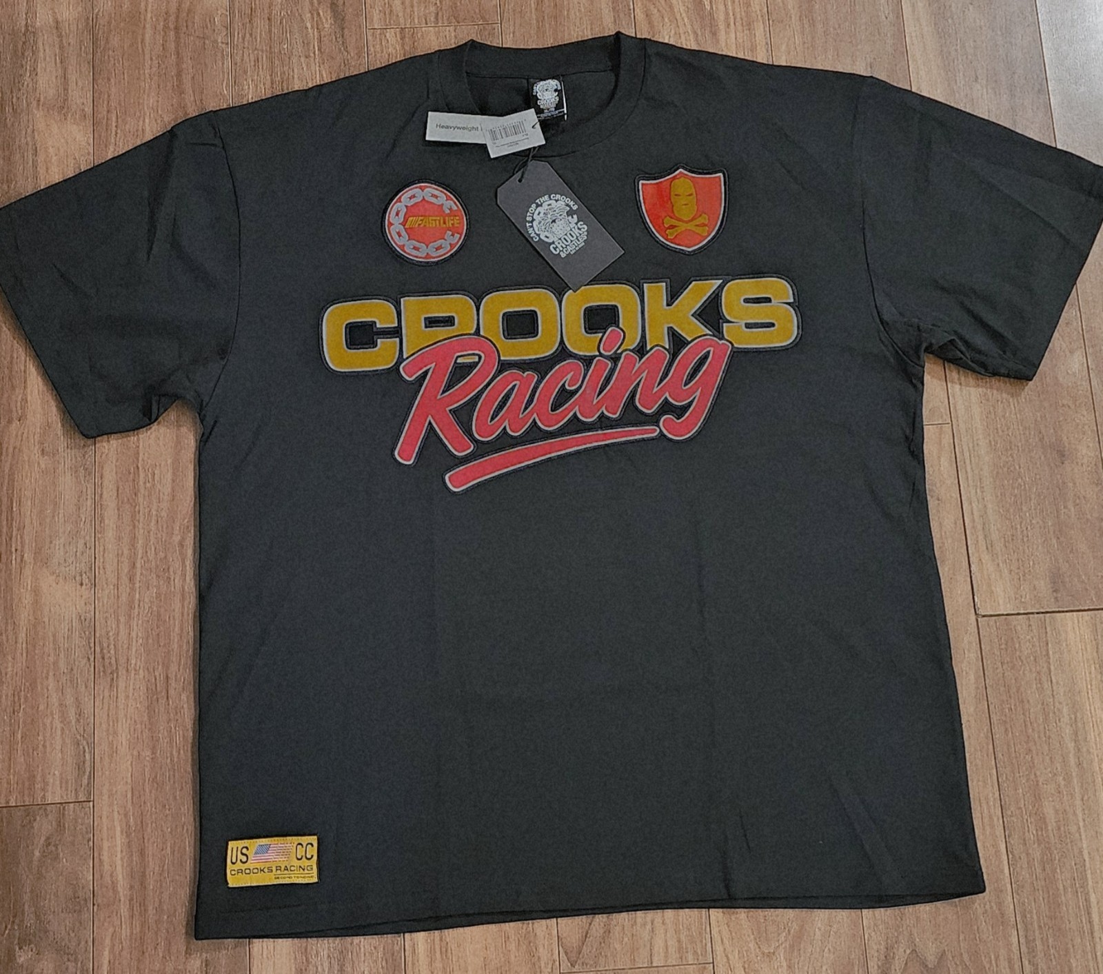 Crooks & Castles T-Shirt Men's Sz XL Crooks Racing Second To None Team Tee gallery