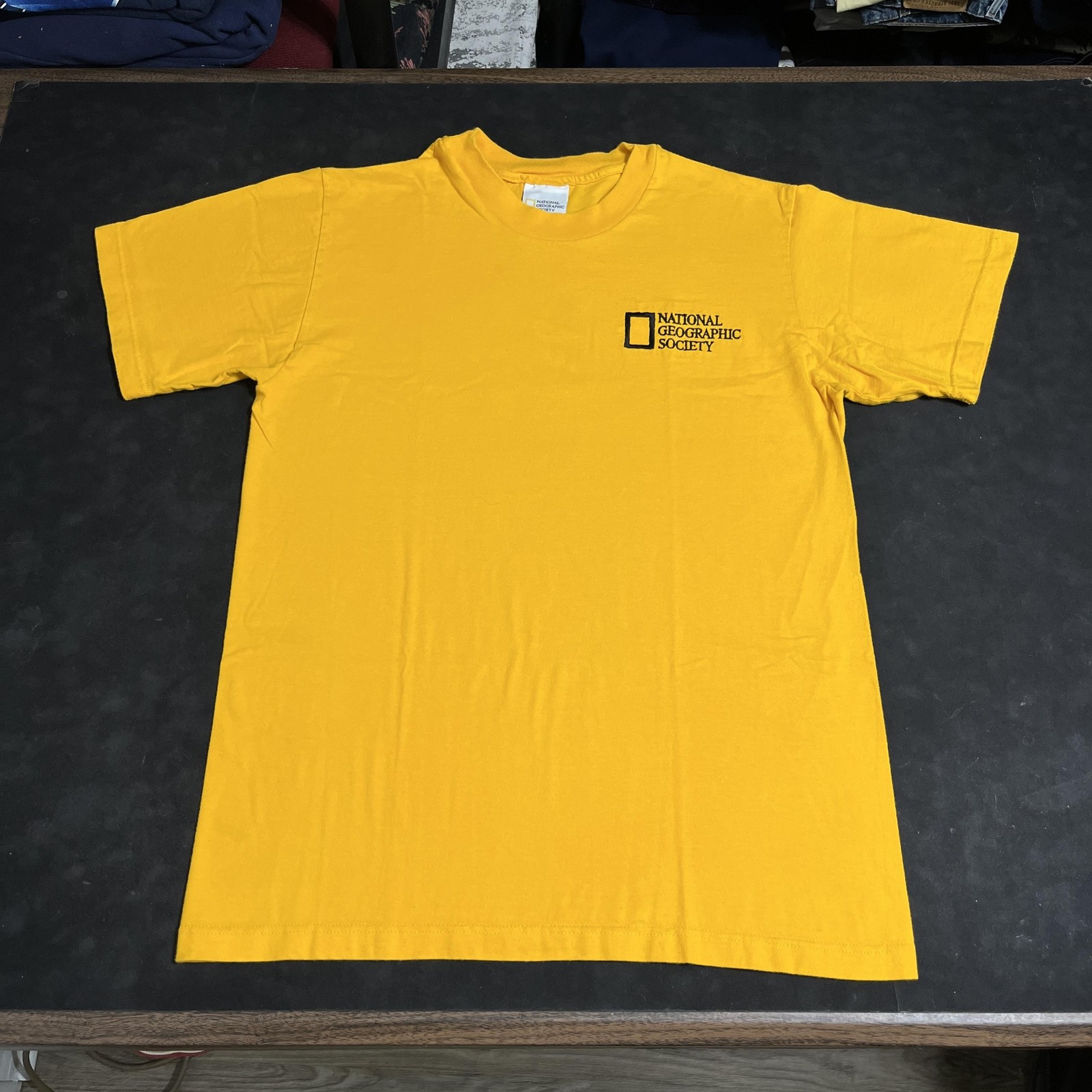 National Geographic Society Shirt Mens Designer Vintage Made USA Embroidered Tee