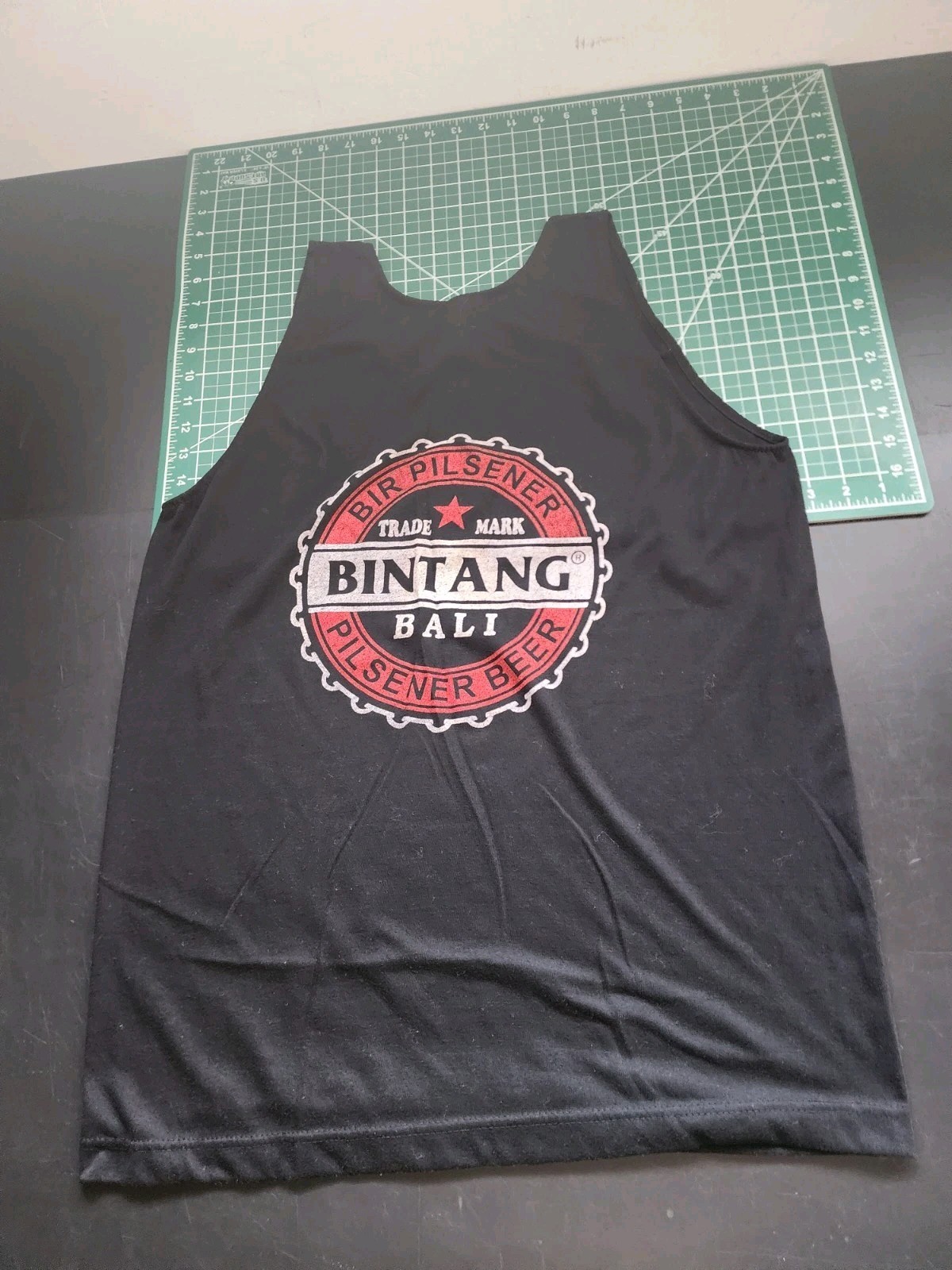 Bintang Pilsener Beer Black Tank Top Bali Men’s Size Large L gallery