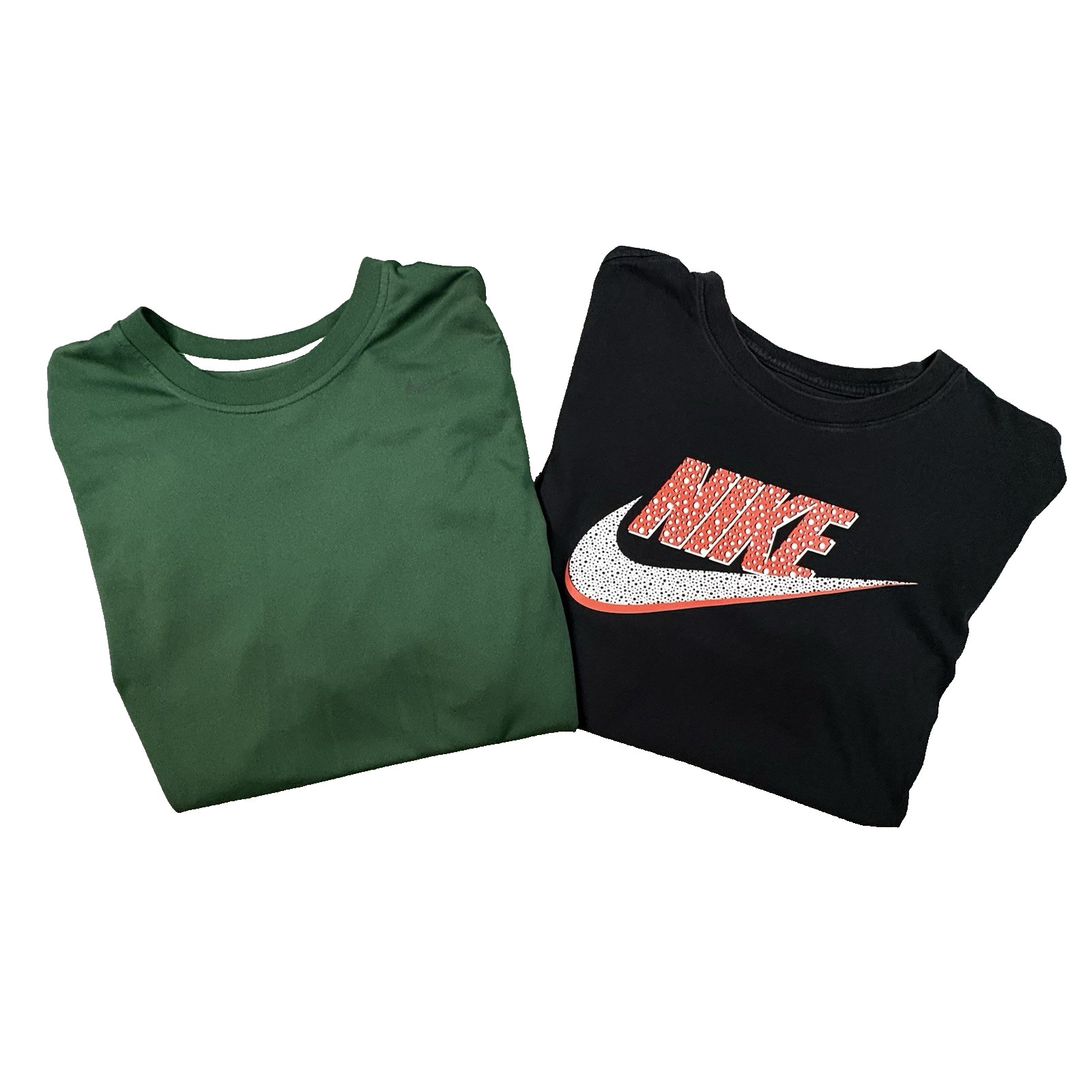 LOT OF 2 Men's L Black & Green Nike T Shirts SEE DESCRIPTION gallery