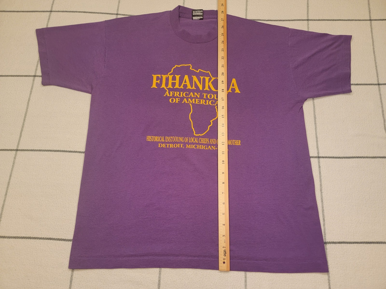 VTG 1995 Fihankra Ghana T-Shirt Sz XL Single Stitch African American Queen gallery