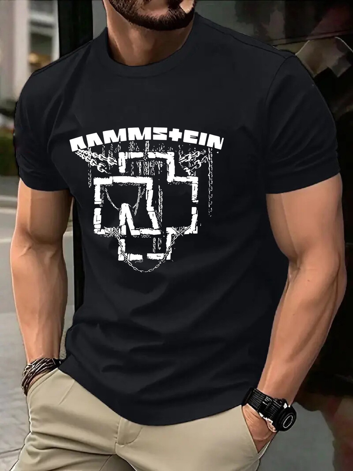 Rammstein Merch Core Men's Heavyweight 100% Cotton T-Shirt - 180gsm Industrial C gallery