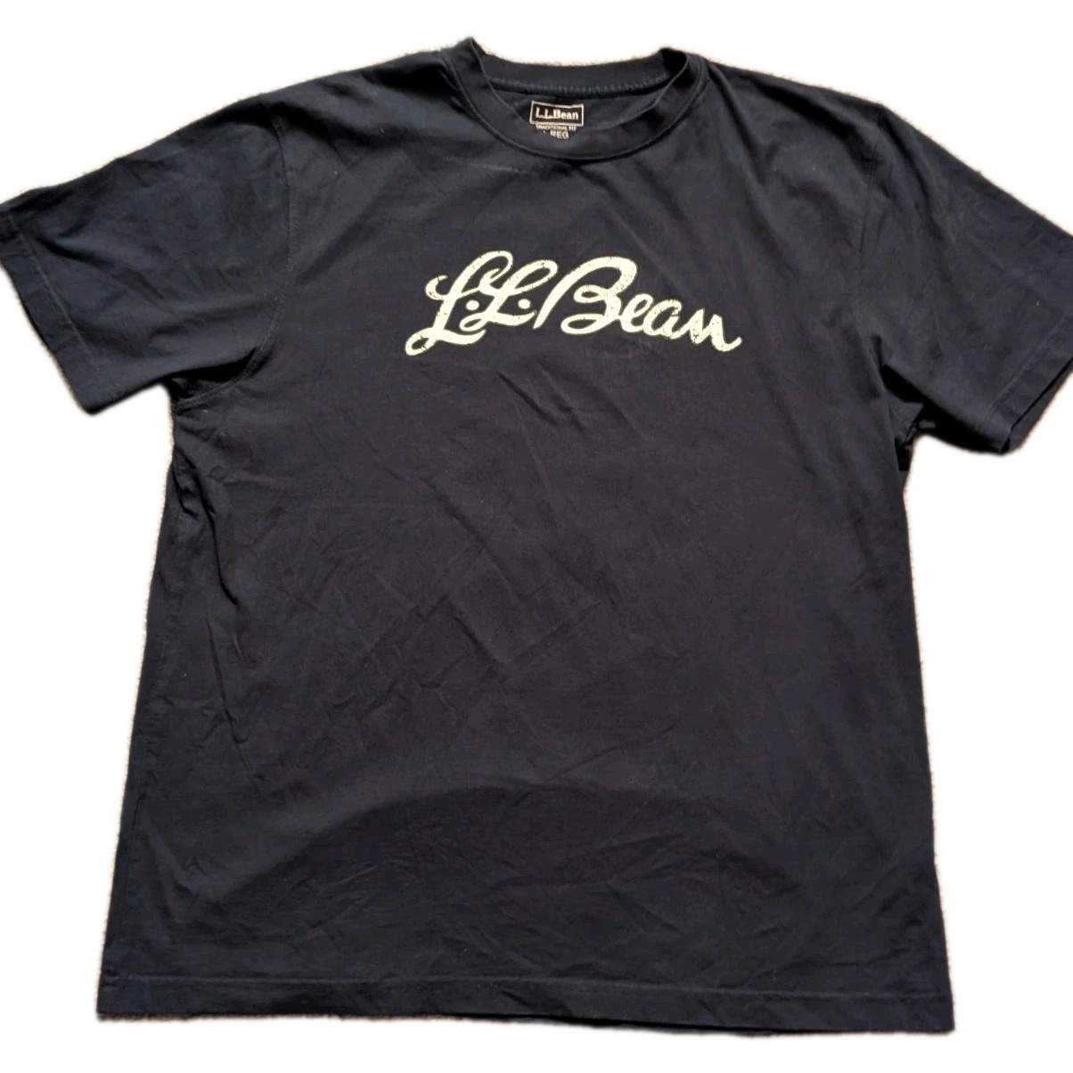 L. L. Bean Men's Large Regular Traditional Fit Navy Blue Logo T-shirt 508335 gallery