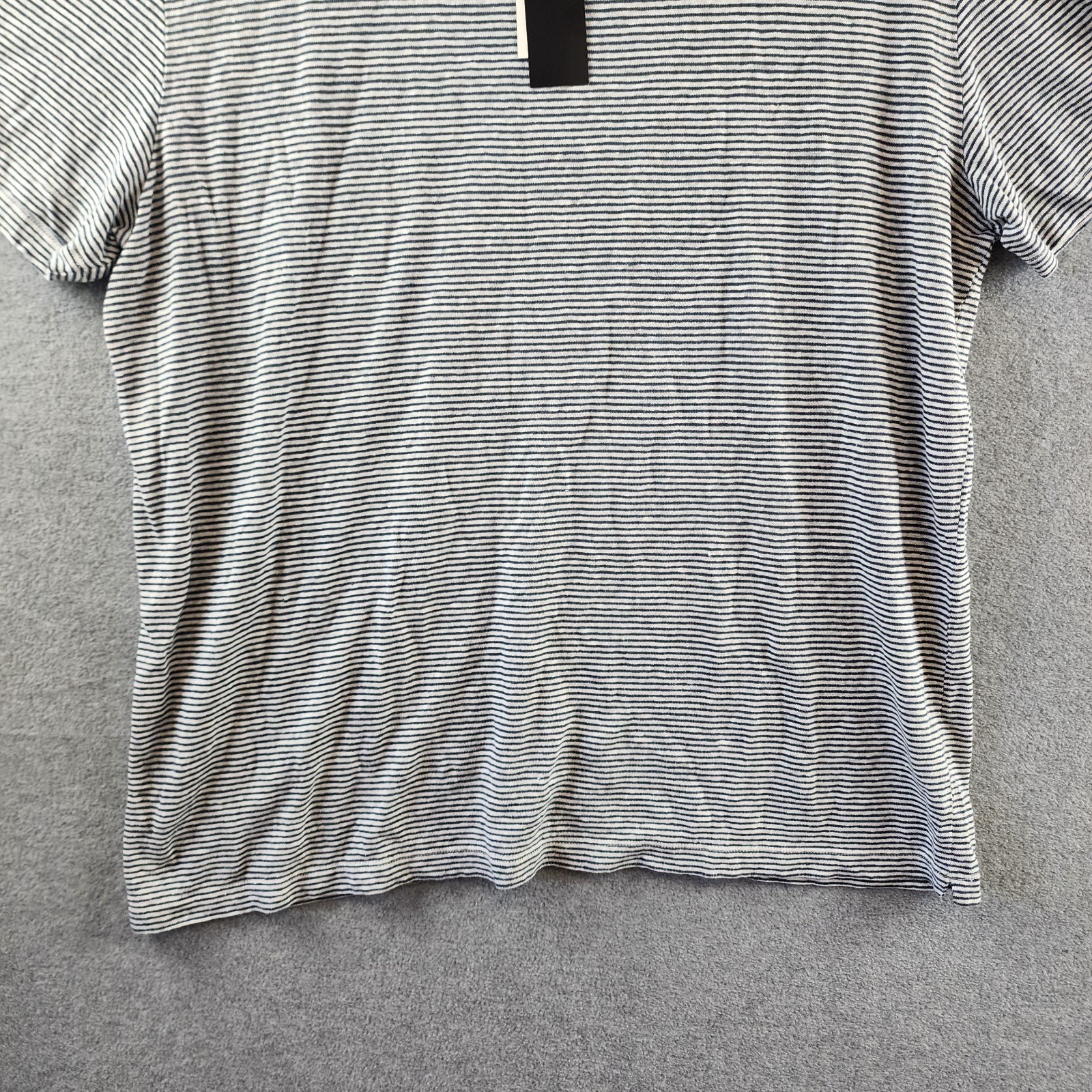 The Men's Store at Bloomingdale's Striped Linen Tee XL Dark Slate Pullover S/S gallery