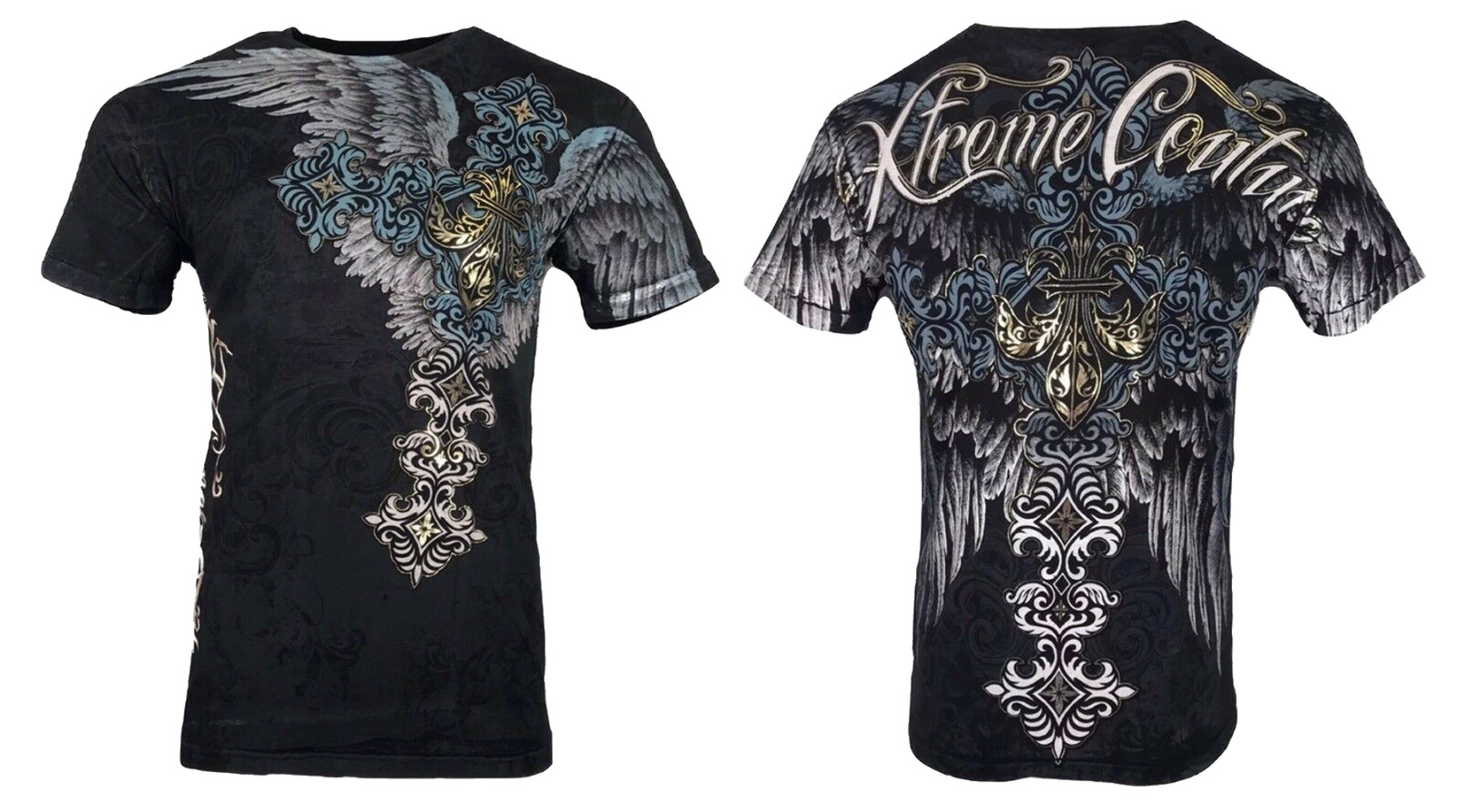Xtreme Couture By Affliction Men's T-Shirt SINNERS Tattoo Biker Black gallery