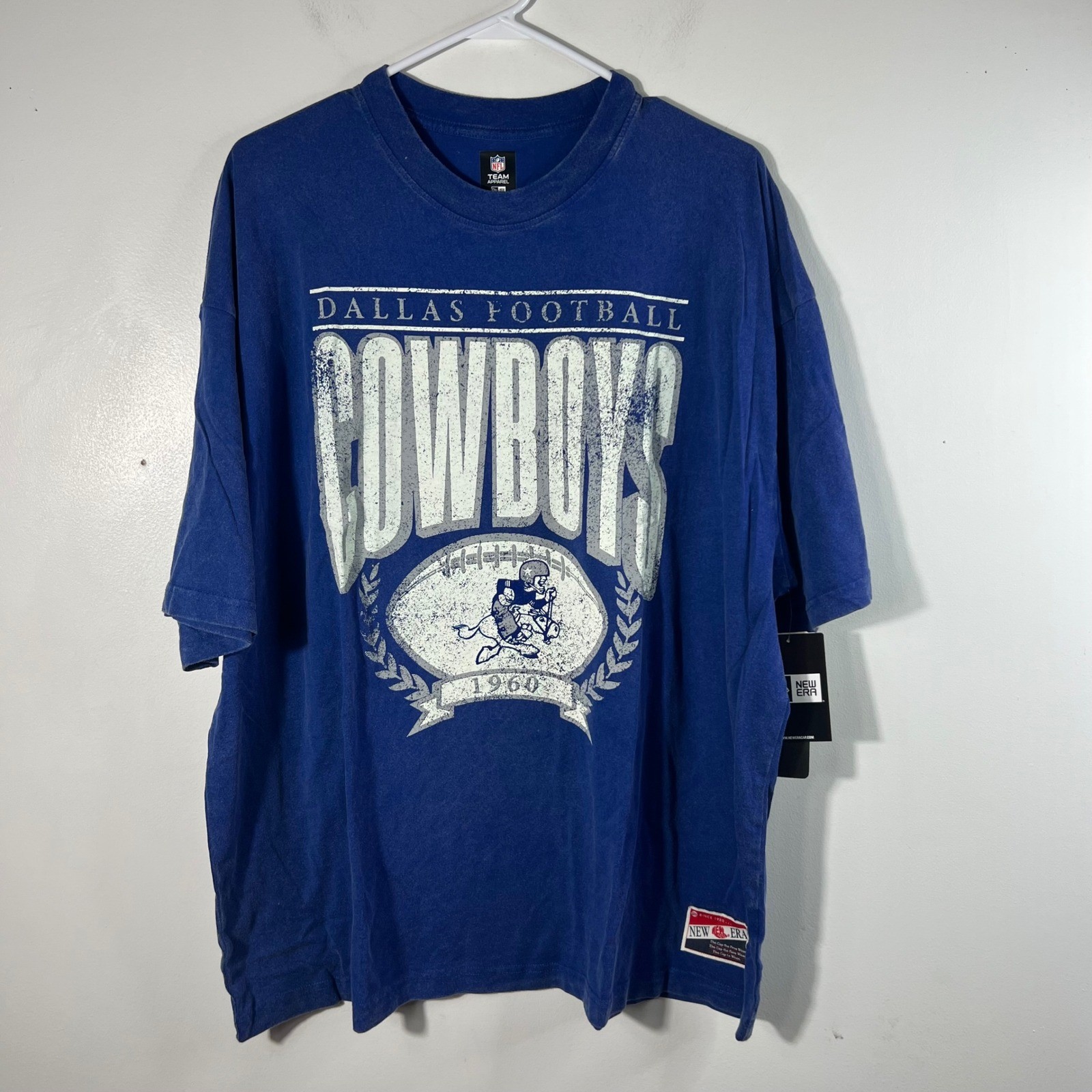 Mens Vintage Look NFL Dallas Cowboys Tee Shirt Short Sleeve Blue XL NWT
