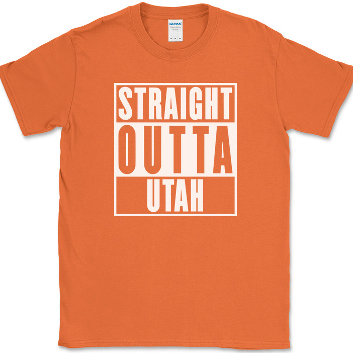 Straight Outta Utah T-Shirt Funny Humor State Pride Home US Novelty Tee gallery