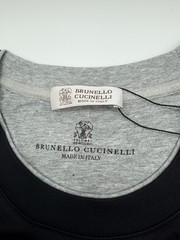 BRUNELLO CUCINELLI Black Embroidered Layered Short-Sleeve T-Shirt, Size XL