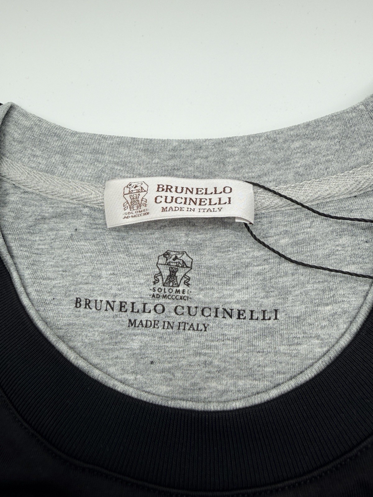 BRUNELLO CUCINELLI Black Embroidered Layered Short-Sleeve T-Shirt, Size XL gallery