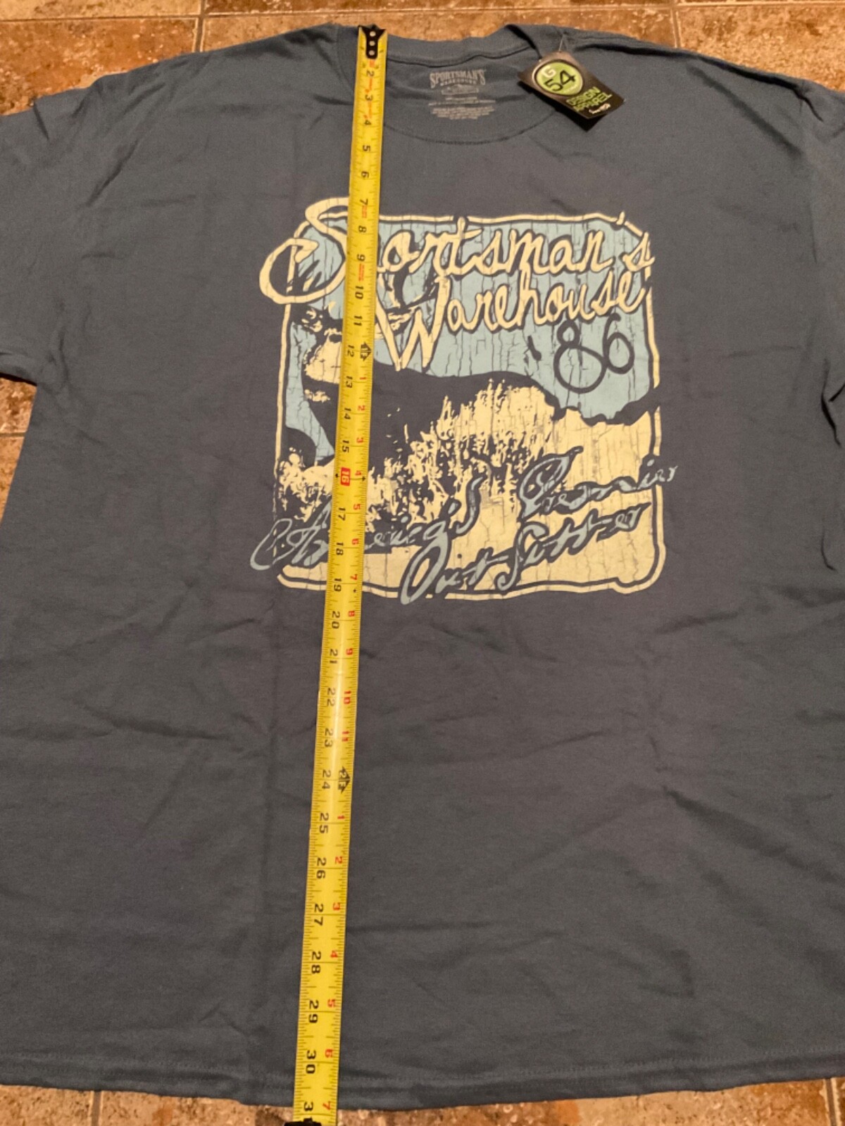 SPORTSMAN'S WAREHOUSE ELK GRAPHIC T-SHIRT ( MENS XL ) BLUE NWT gallery