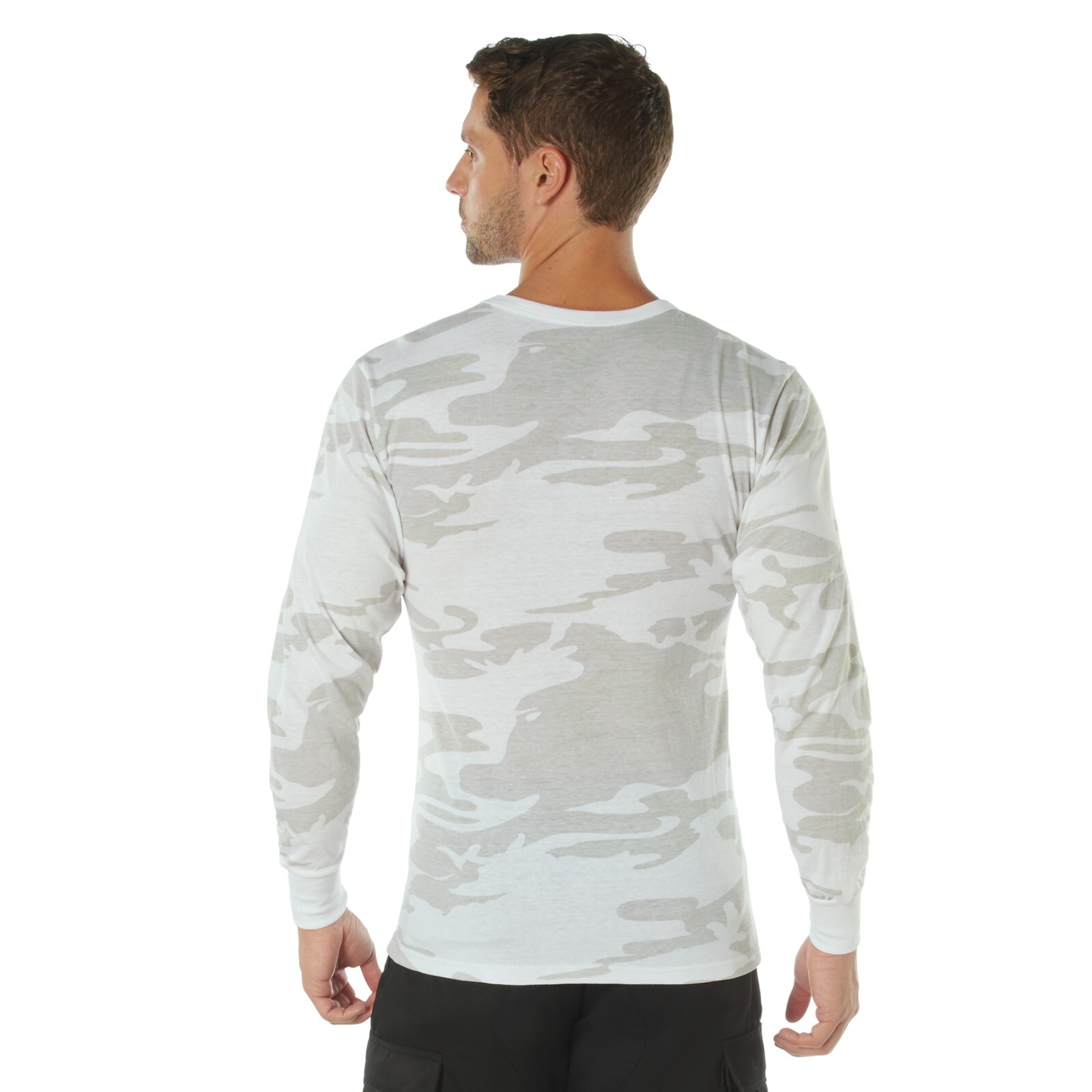 Rothco White Camo Long Sleeve T-Shirt Tactical Military Crew Tee Undershirt gallery
