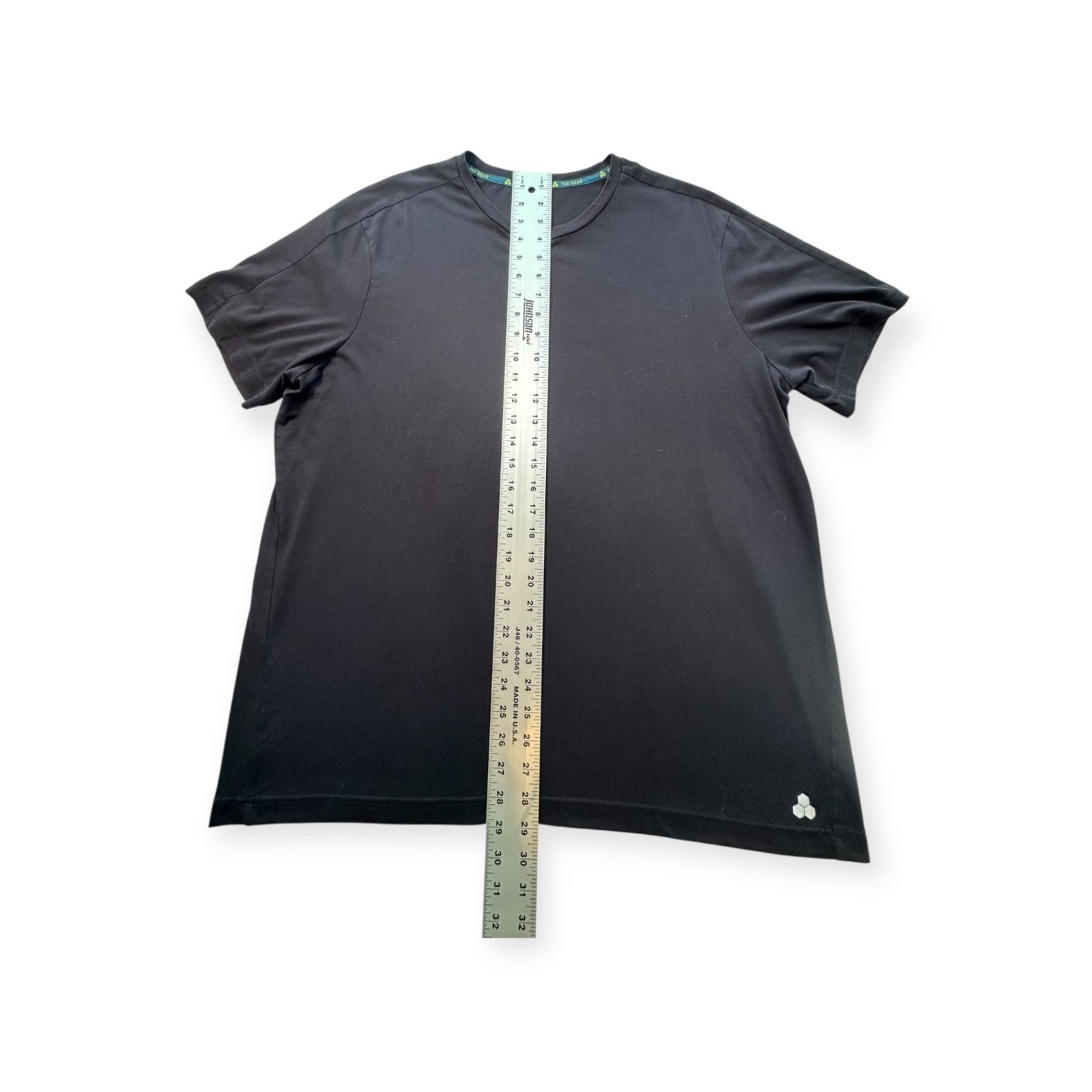 Tek Gear Black Crew Neck Short Sleeves Cotton Blend Men All Seasons T-Shirt XXL gallery