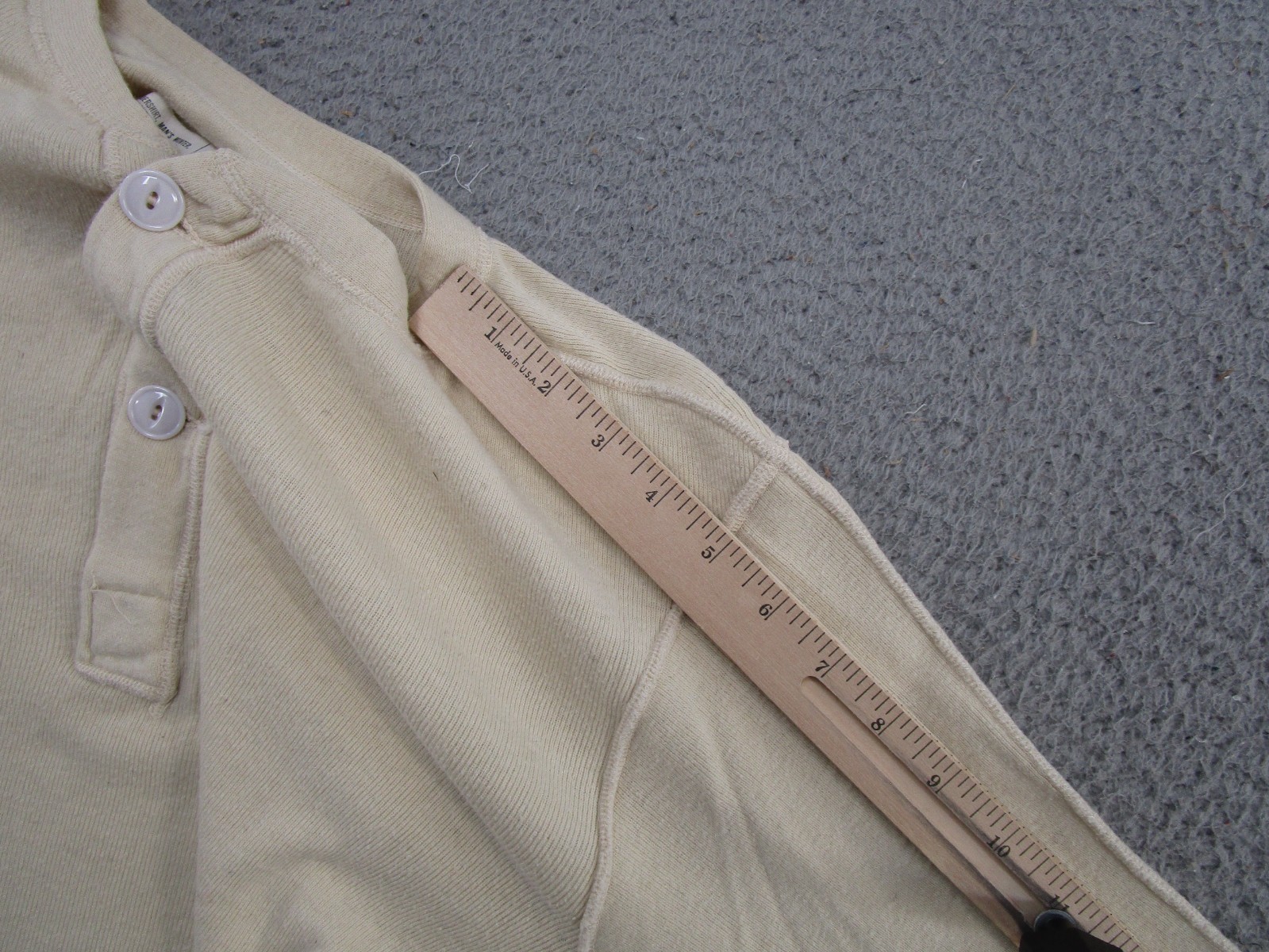 Vintage Military Shirt Henley Cold Weather Type 1 Wool Blend Undershirt Size M gallery