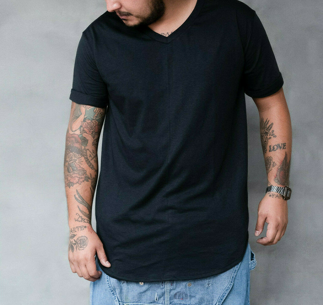 LUCKY BASTARDS CONTEMPORARY MODERN V NECK SCOOP T-SHIRT COMBO 2-PACK STREETWEAR gallery