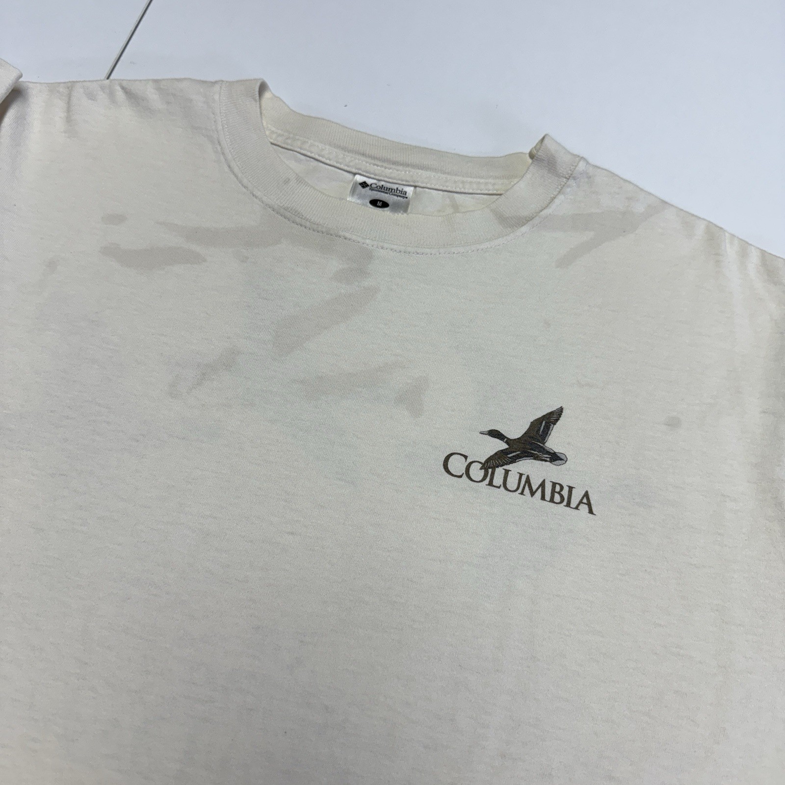 Columbia Duck Hunting Graphic T Shirt Mens Medium Gray Cotton Long Sleeve Tee gallery
