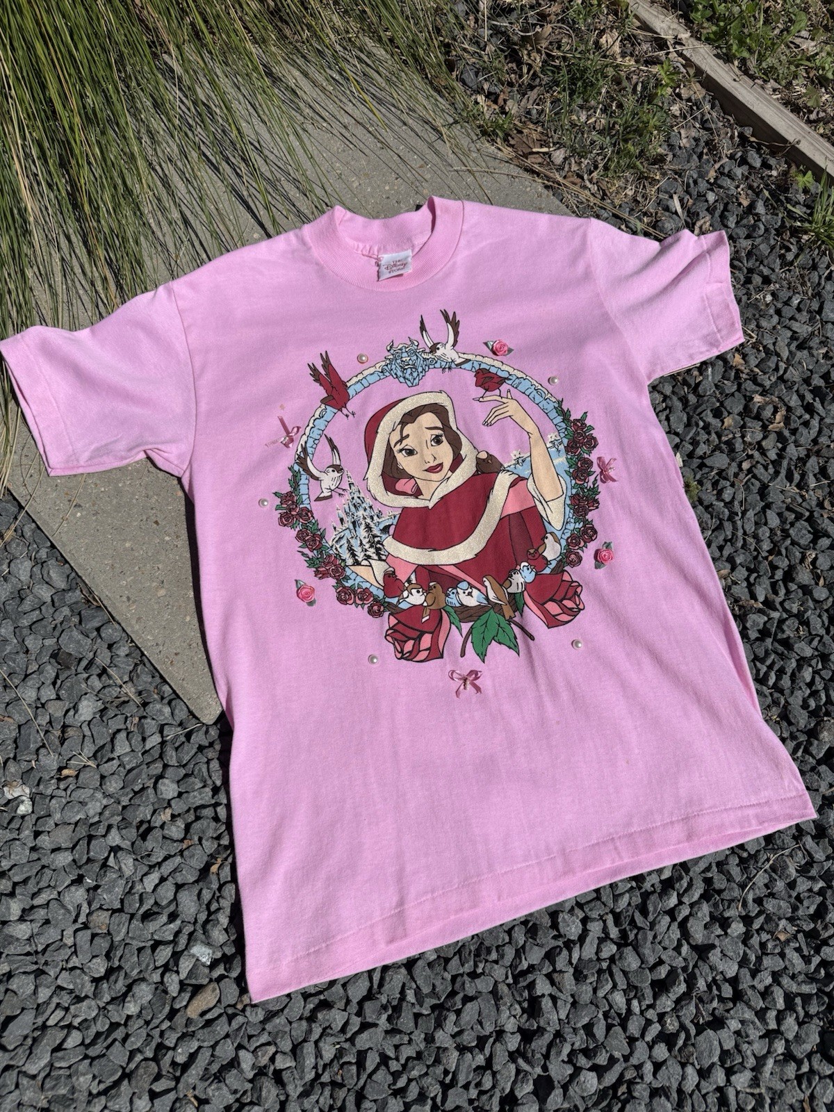 Vintage Rare Beauty And The Beast Beaded Movie Promo Shirt gallery