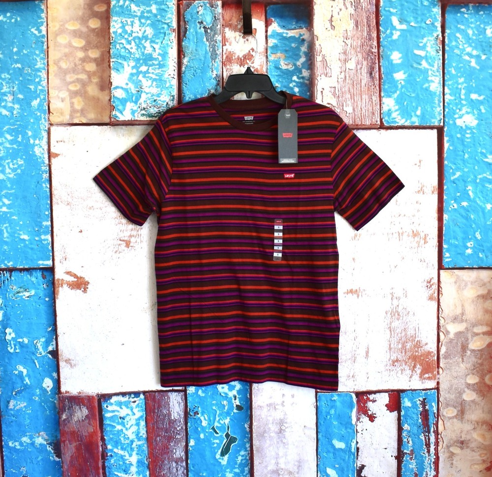 Men’s Levi’s Classic Housemark Short Sleeve T-Shirt SMALL Chicory Coffee NEW