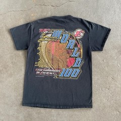 Vintage 2000s Y2K racing graphic front and back pocket tee shirt Size Medium