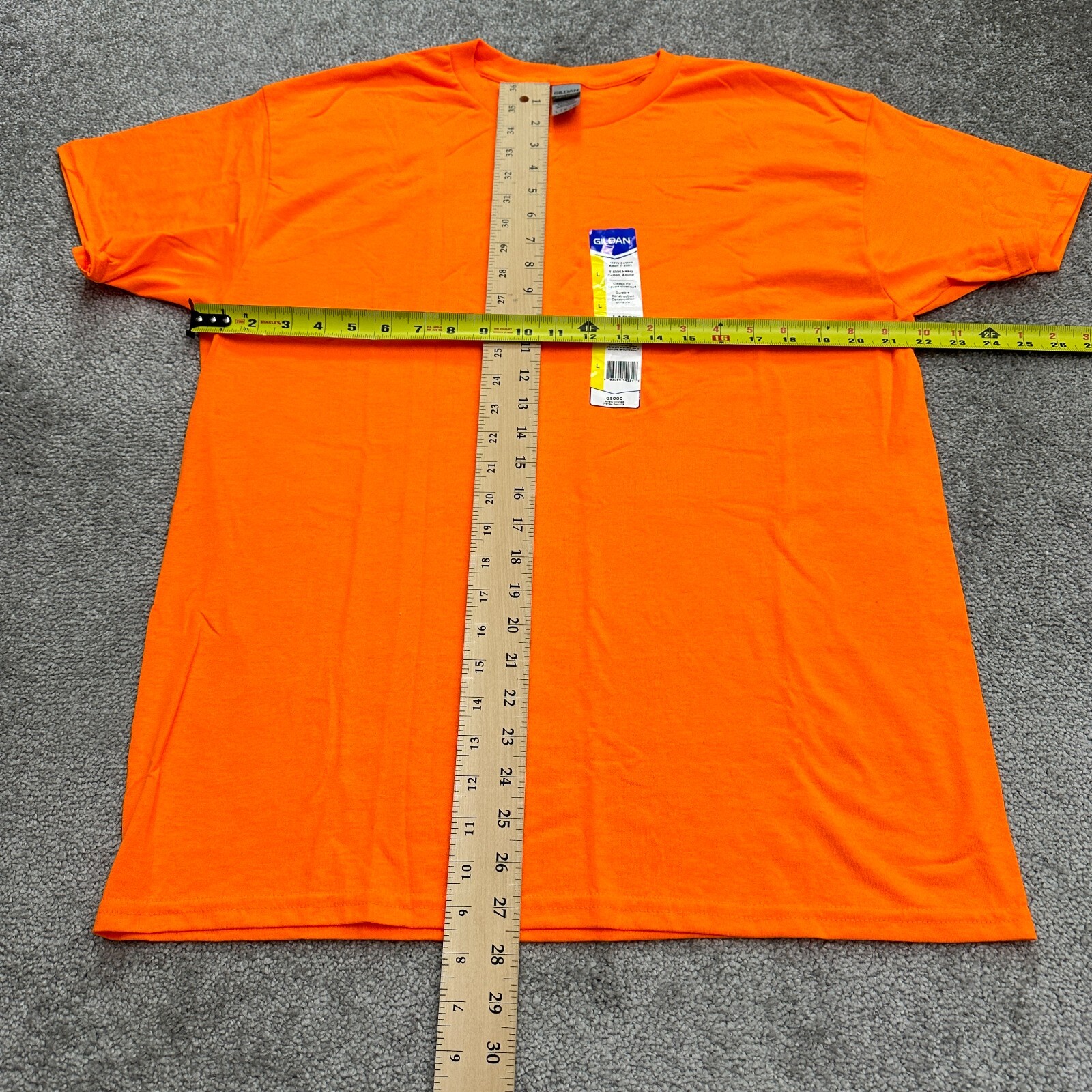 Gildan G5000 Heavy Cotton Basic T-Shirt Mens Large Orange Crew Neck Tee NWT New gallery