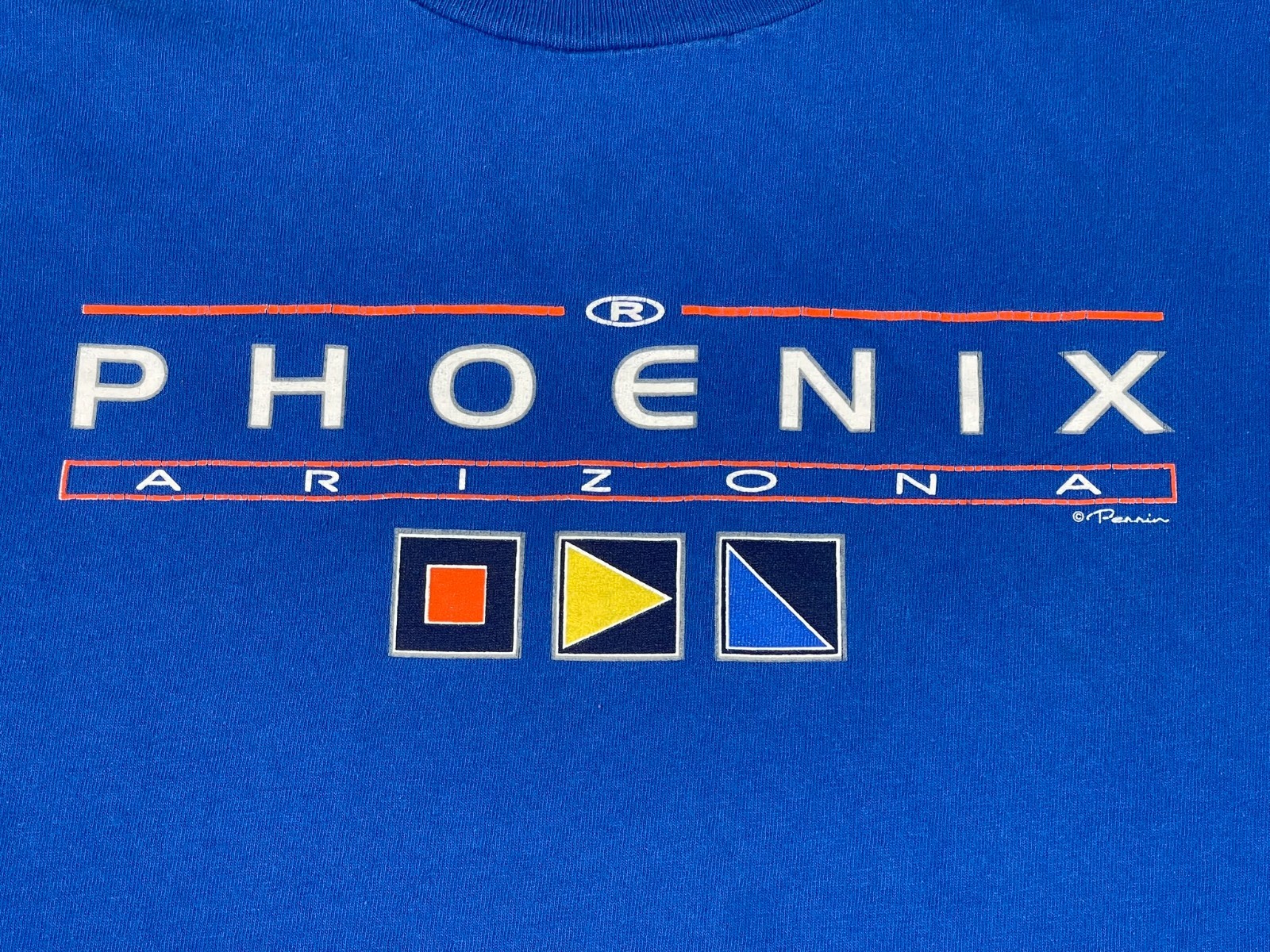 Vintage Delta Tag Men's Blue Phoenix Signed Perrin Size Medium gallery