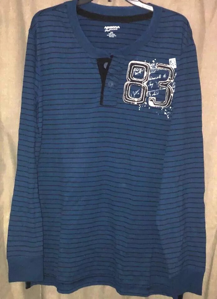 Arizona Jeans Company winter fall style graphic shirt size XXL blue gallery