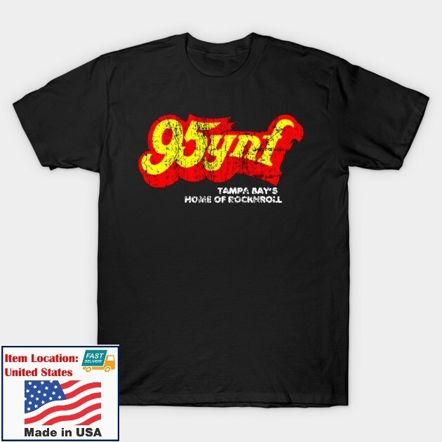 Reprint Vintage Home Of Rock n Roll Tampa Bay’s 95 Ynf Radio T-Shirt