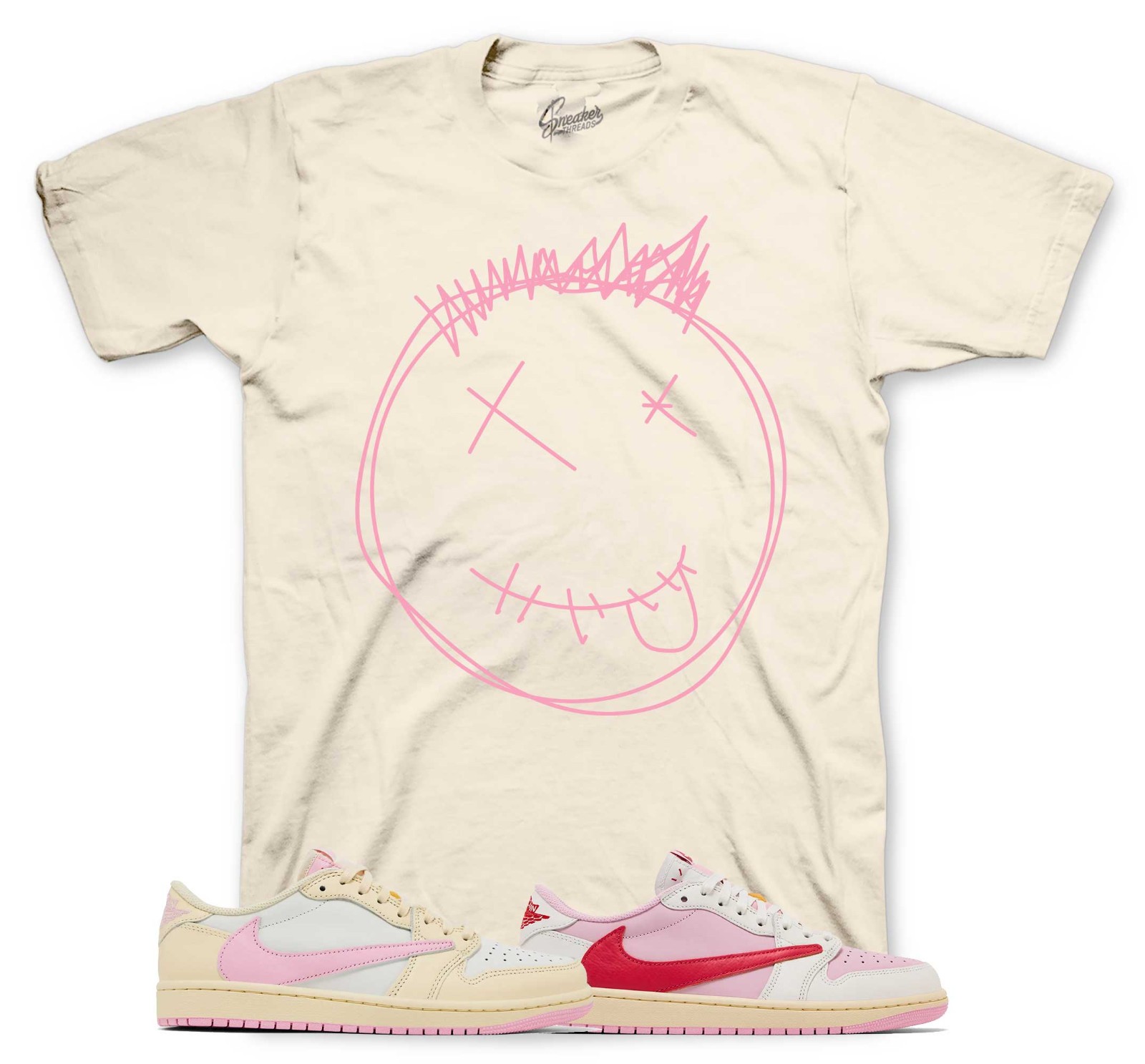 Shirt To Match Jordan 1 Travis Shy Pink AJ1 Sneakers - Smiley Tees gallery