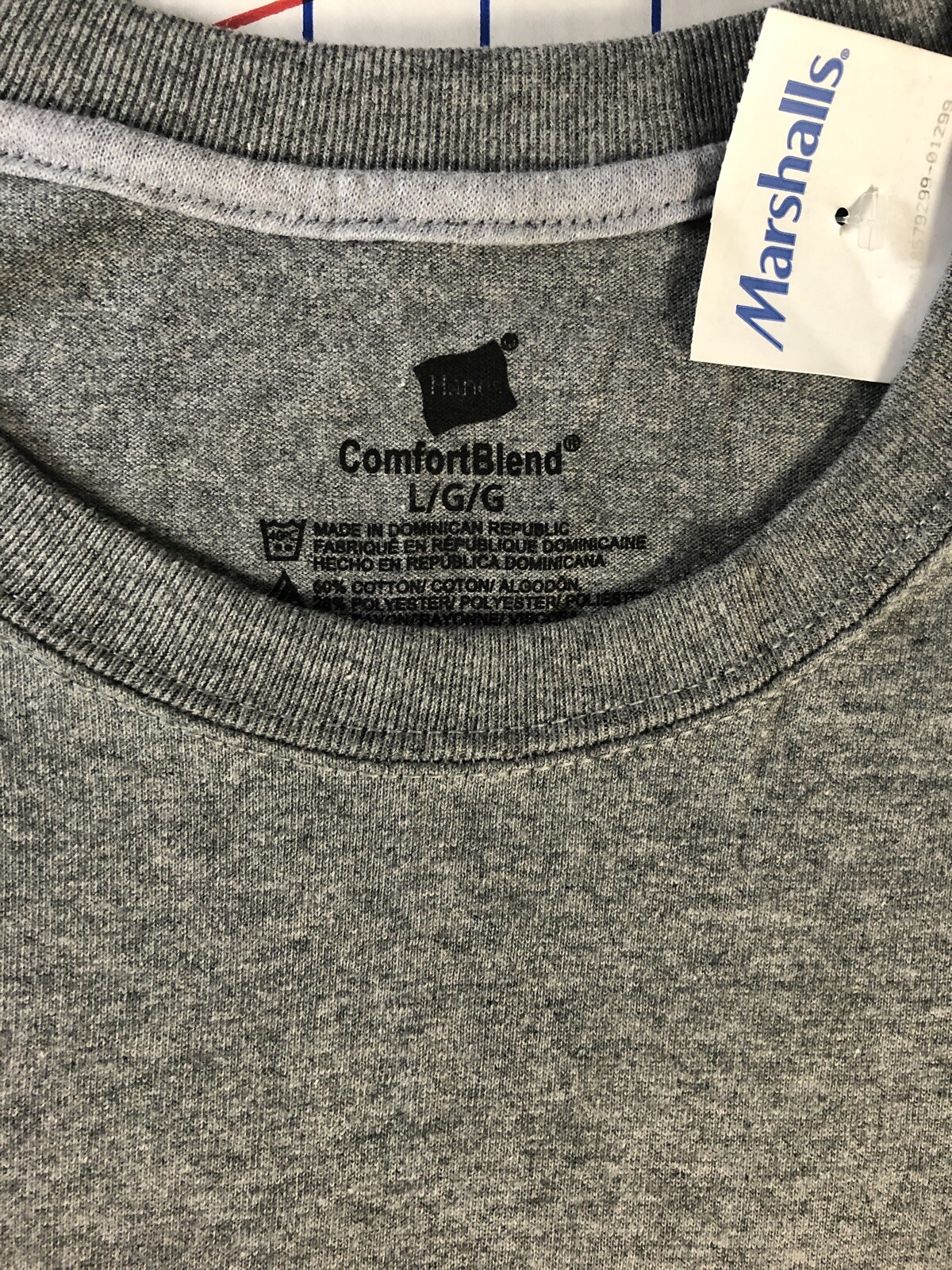 Hanes Comfortblend Pocket T-Shirt Gray Large gallery