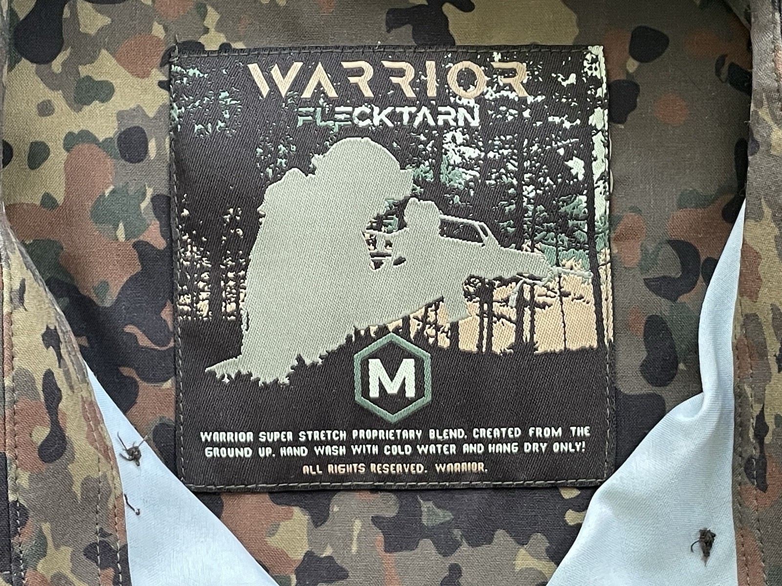 Warrior Warriorco Flecktarn Modern German Camo Tactical Button Up Shirt Medium M gallery