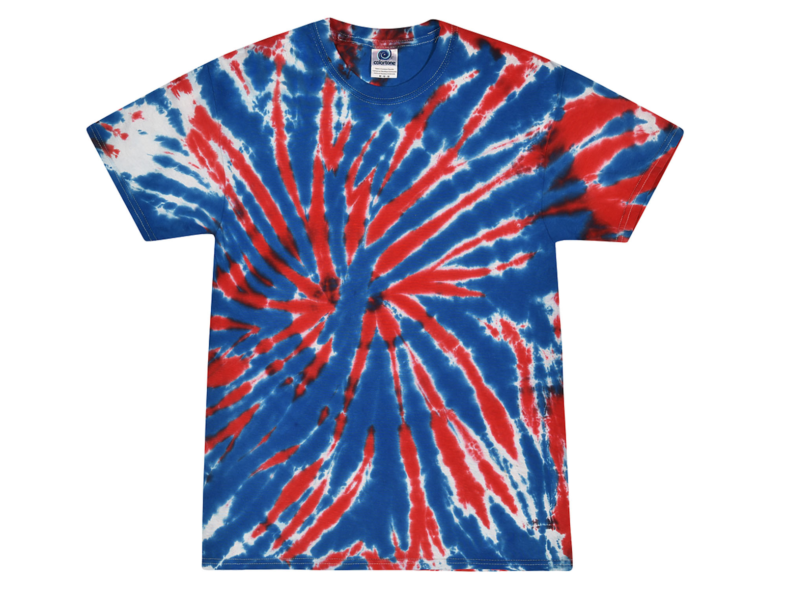 Blue Red Tie Dye T-Shirts Adult & Kids S M L XL 2XL 3XL Cotton Colortone gallery