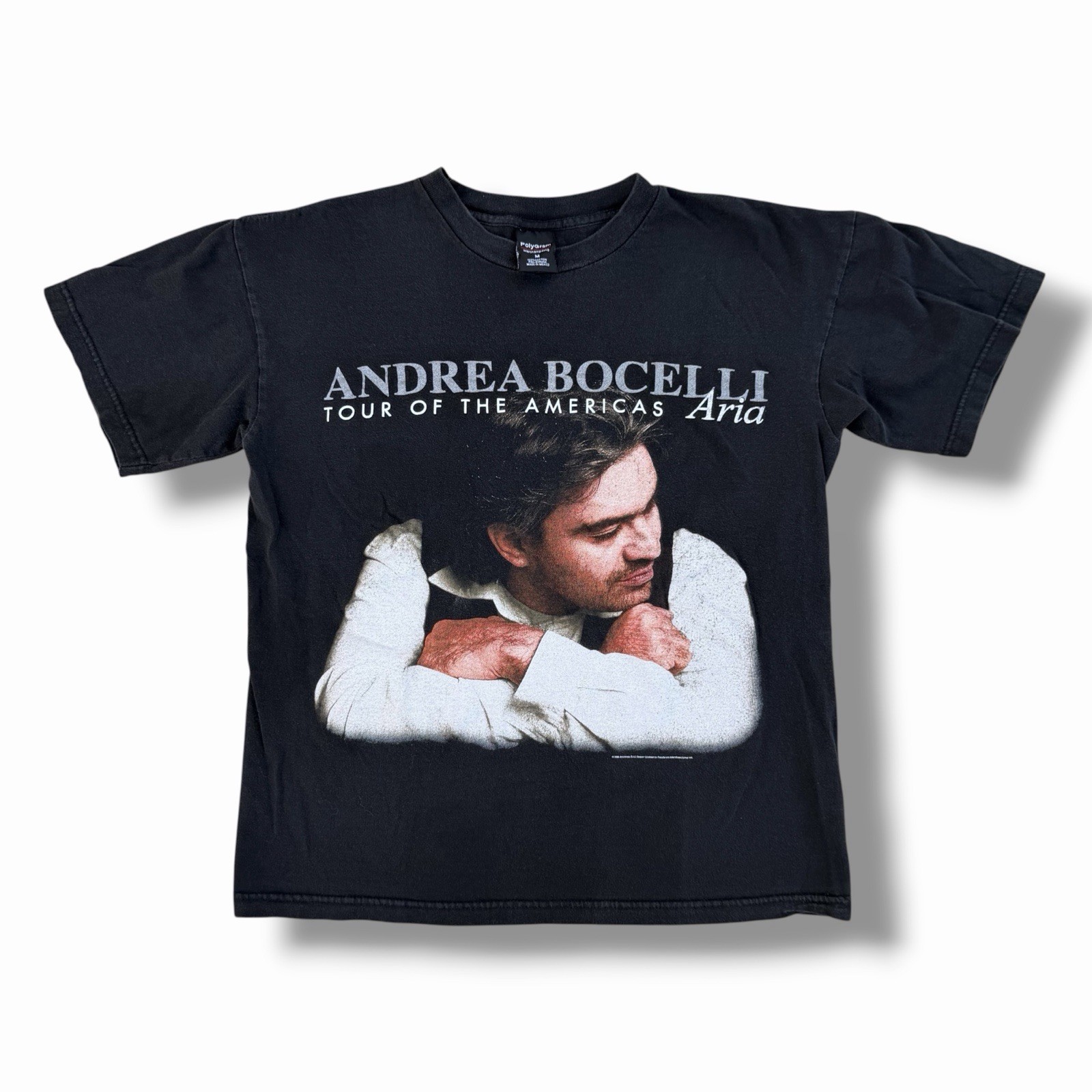 Vintage 1998 Andrea Bocelli Aria Tour of the Americas T-Shirt Polygram Medium gallery