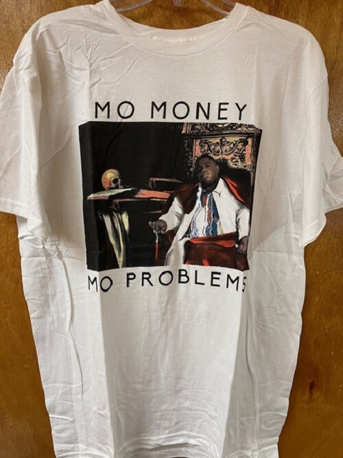 BROOKLYN MINT Biggie Smalls B.I.G “MO MONEY MO PROBLEMS” T-SHIRT Sz- S M L XL