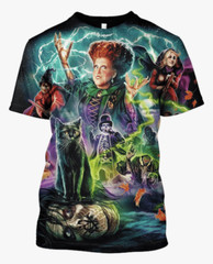 Sanderson Sisters Hocus Pocus Welcome Halloween Tshirt 3D Printed