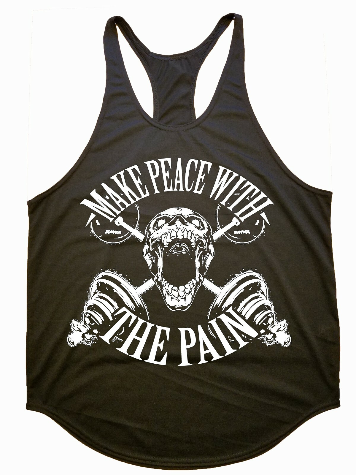 Iron Gods Make Peace w/ The Pain Tank Top, Gym Y-Back Tank, Men's Gym Tank Top gallery