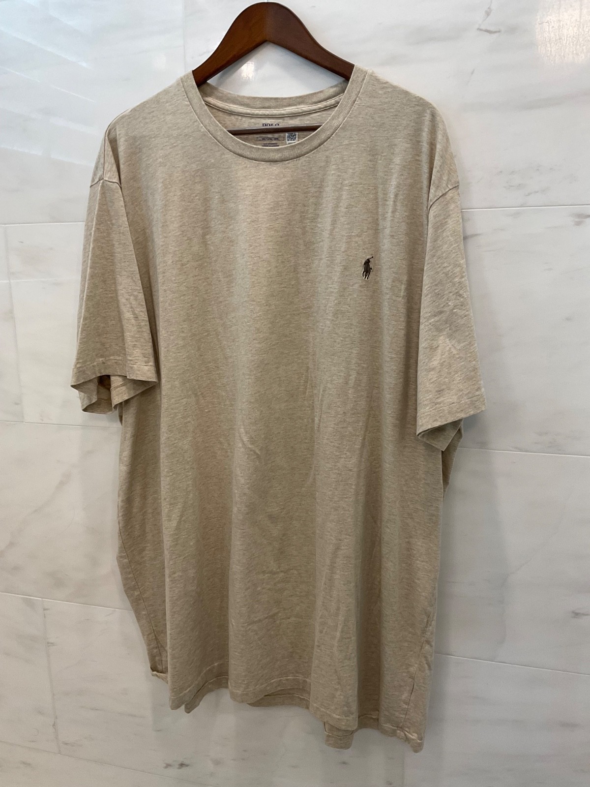 POLO Ralph Lauren Big & Tall OATMEAL TAN Short Sleeve Crewneck T Shirt 3XLT S44 gallery