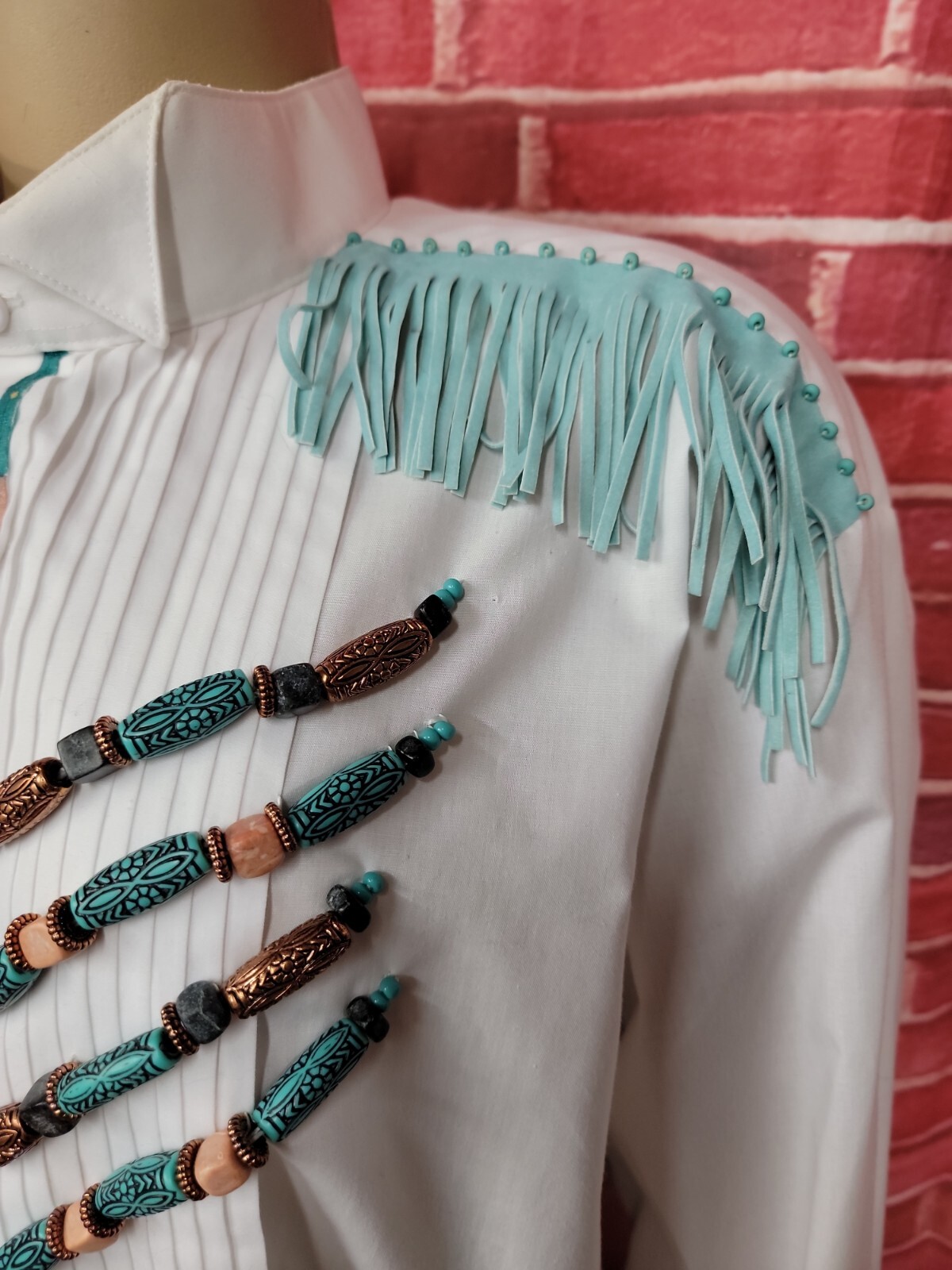 GIORGIO PATRINO Select BROADCLOTH TRIBAL INDIAN RARE GRAPHIC SHIRT XL/4-5 #C gallery