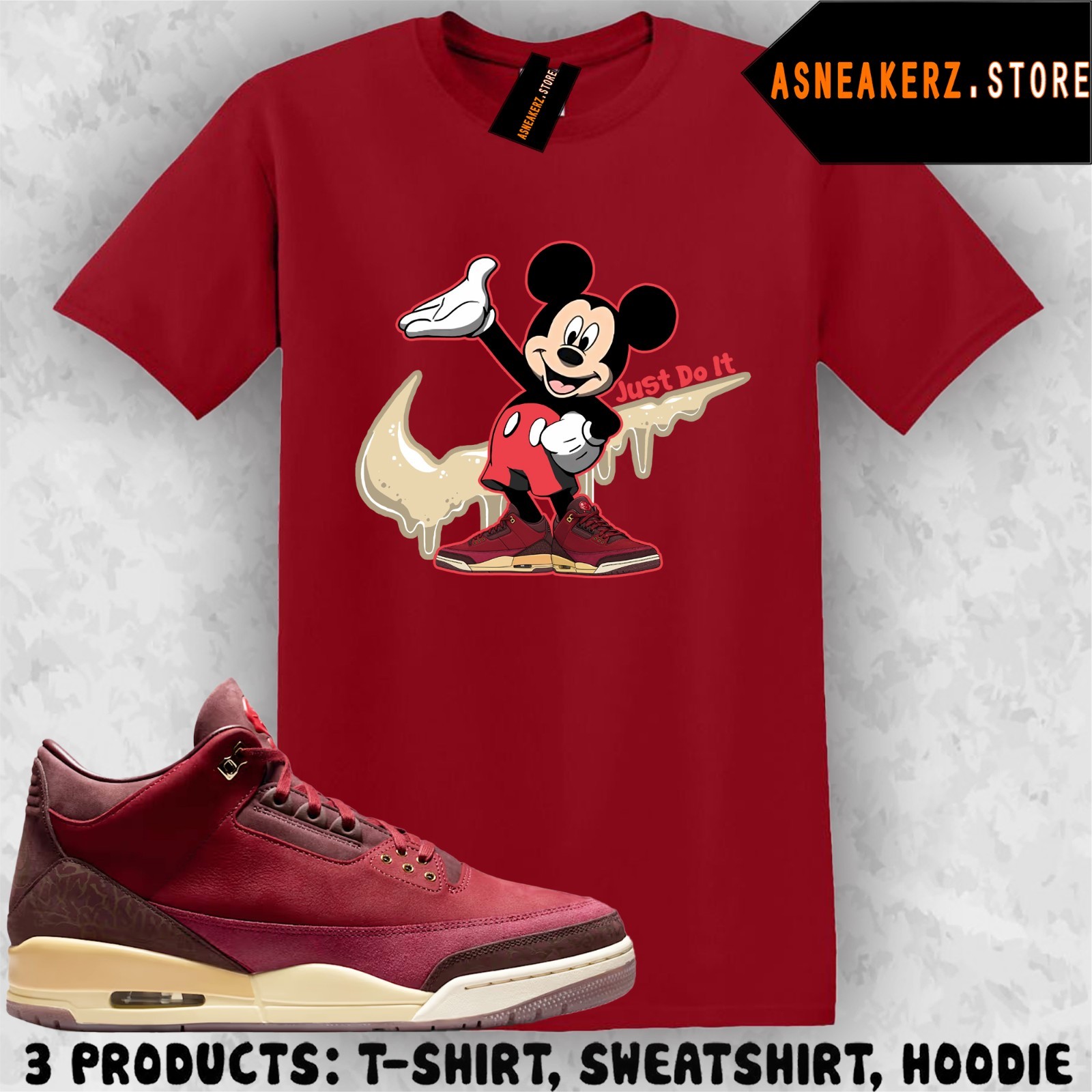 Shirt To Match AJ 3 Bin23 Bin 23 2026 Sneaker Matching Tee Drip M Mouse T-Shirt gallery