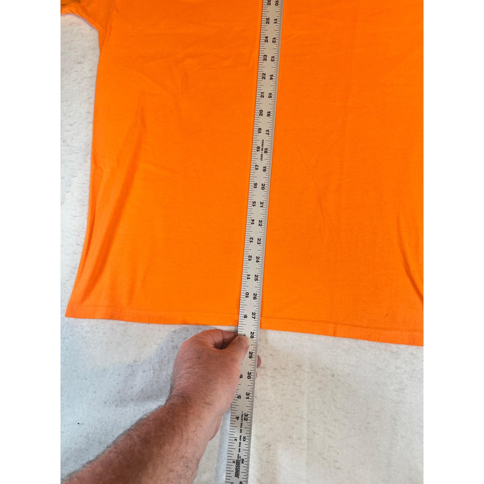 Hanes Comfort Blend Safety Orange T-Shirt Men's Large Cotton/ Poly 50/50 Hunting gallery